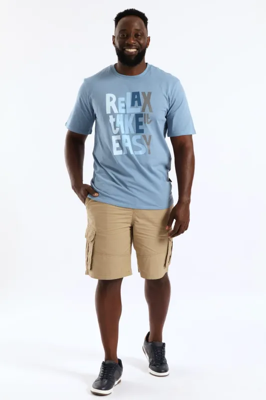 Take It Easy Tee - Steel Blue sold by Edgars