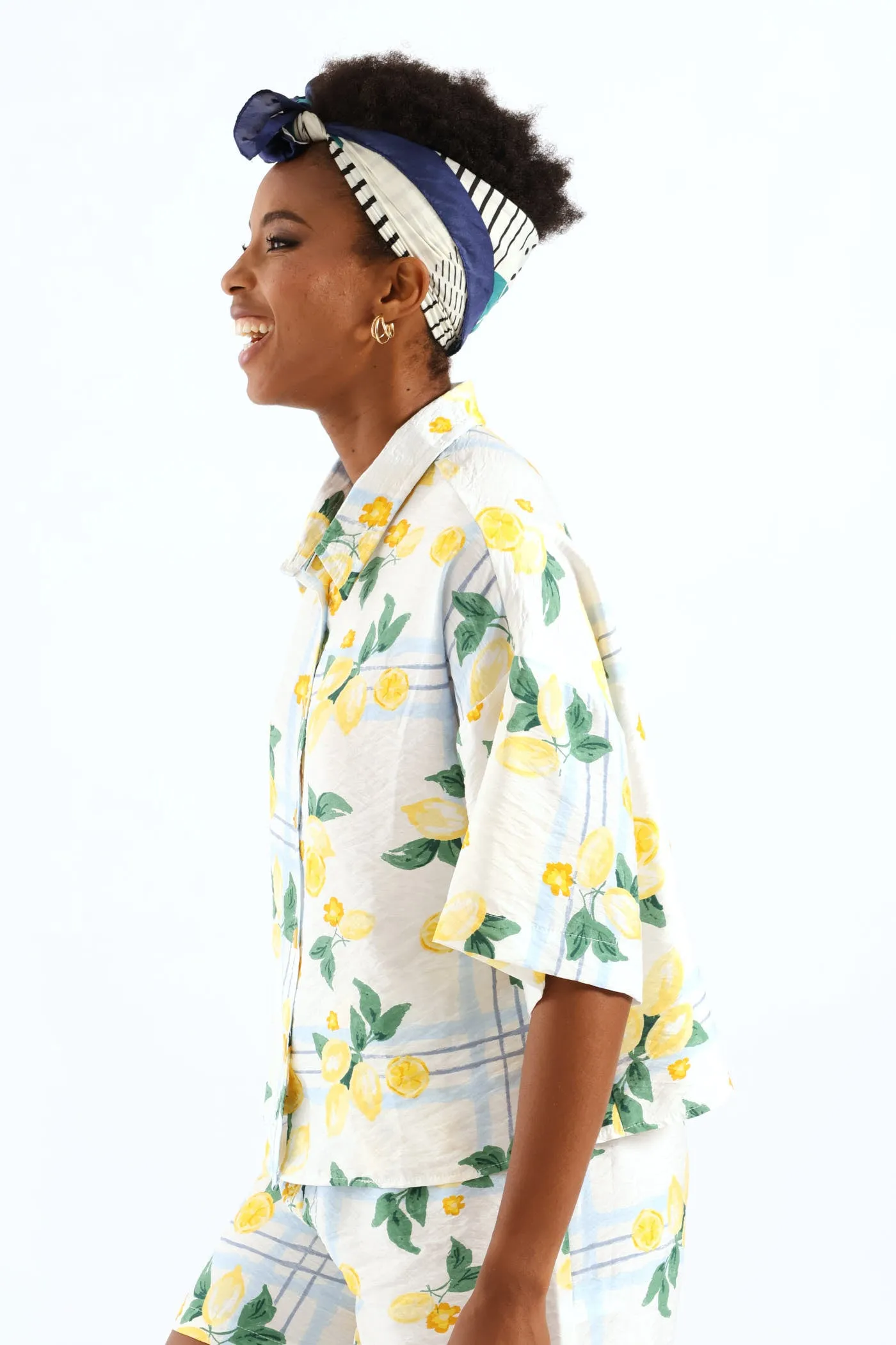 Pocket Boxy Relaxed Shirt - White/Light Blue sold by Edgars product image thumbnail 3