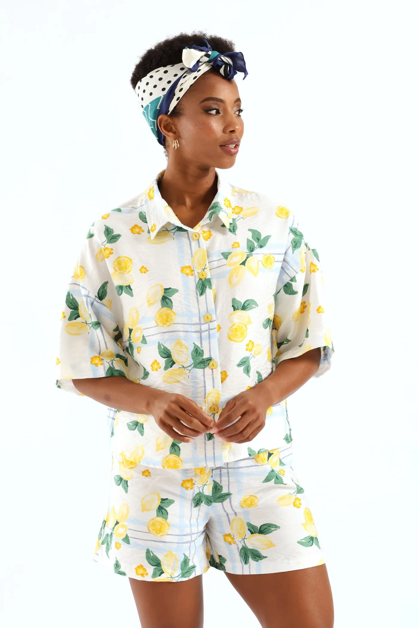 Pocket Boxy Relaxed Shirt - White/Light Blue sold by Edgars product image thumbnail 2