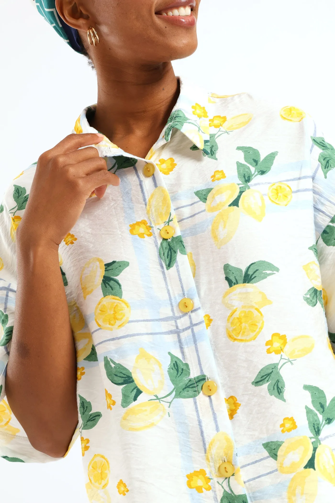 Pocket Boxy Relaxed Shirt - White/Light Blue sold by Edgars product image thumbnail 4