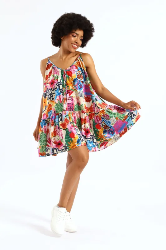 Holiday Drop Waist Boxy Dress - Multi sold by Edgars