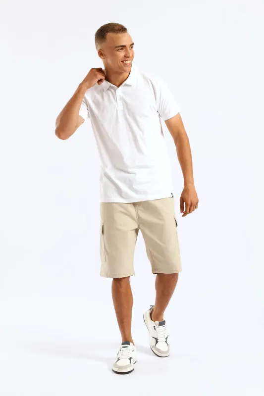 Basic Cargo Shorts - Light Stone sold by Edgars