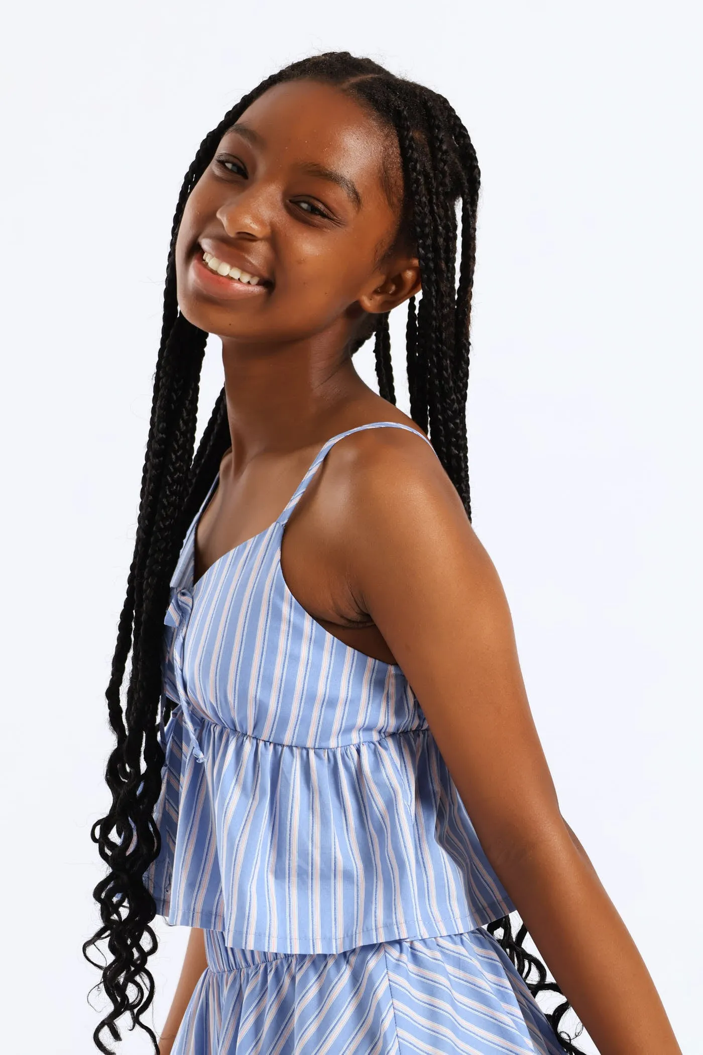 Girls Bow Strappy Peplum Stripe Cami Top - Multi sold by Edgars product image thumbnail 3