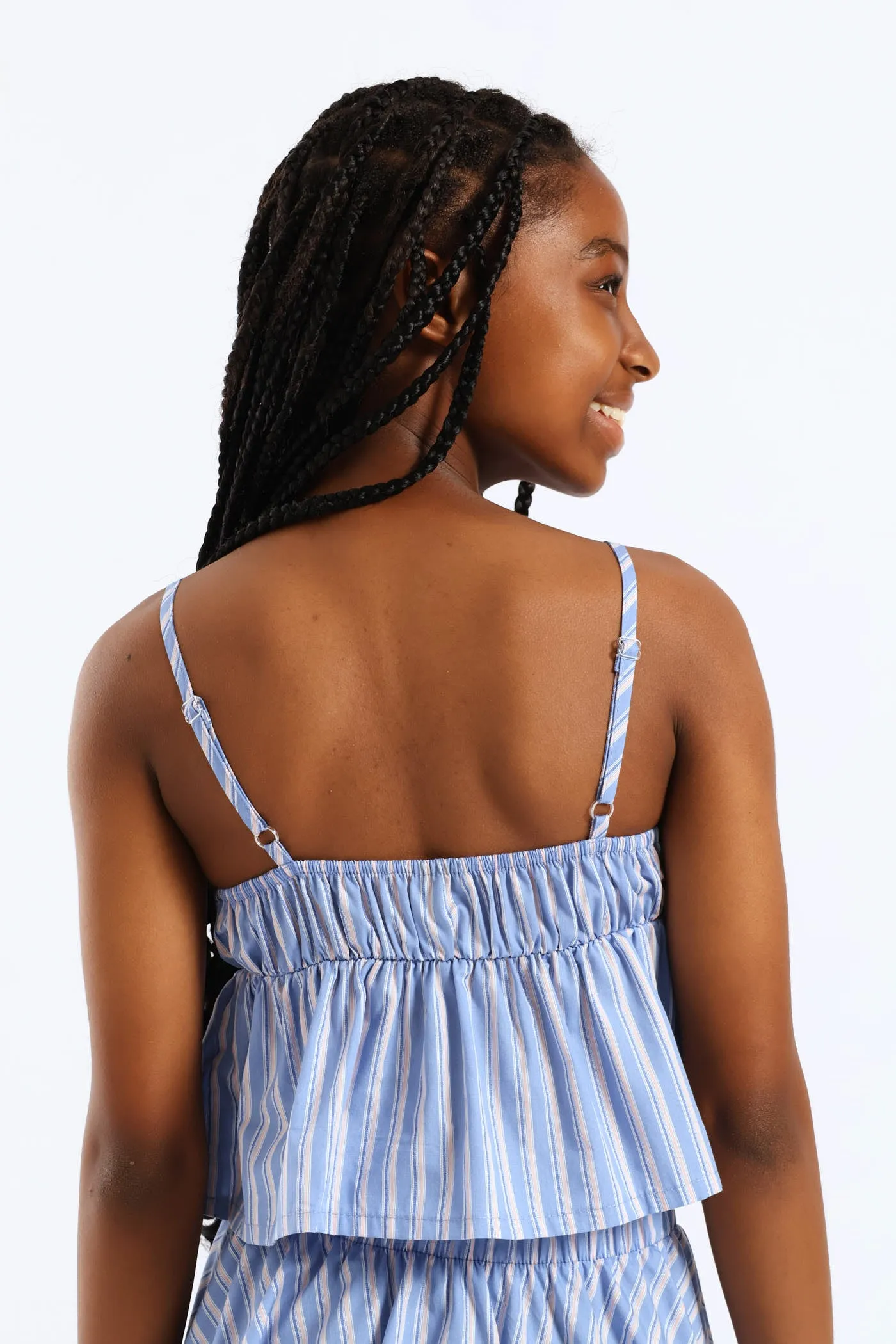 Girls Bow Strappy Peplum Stripe Cami Top - Multi sold by Edgars product image thumbnail 4