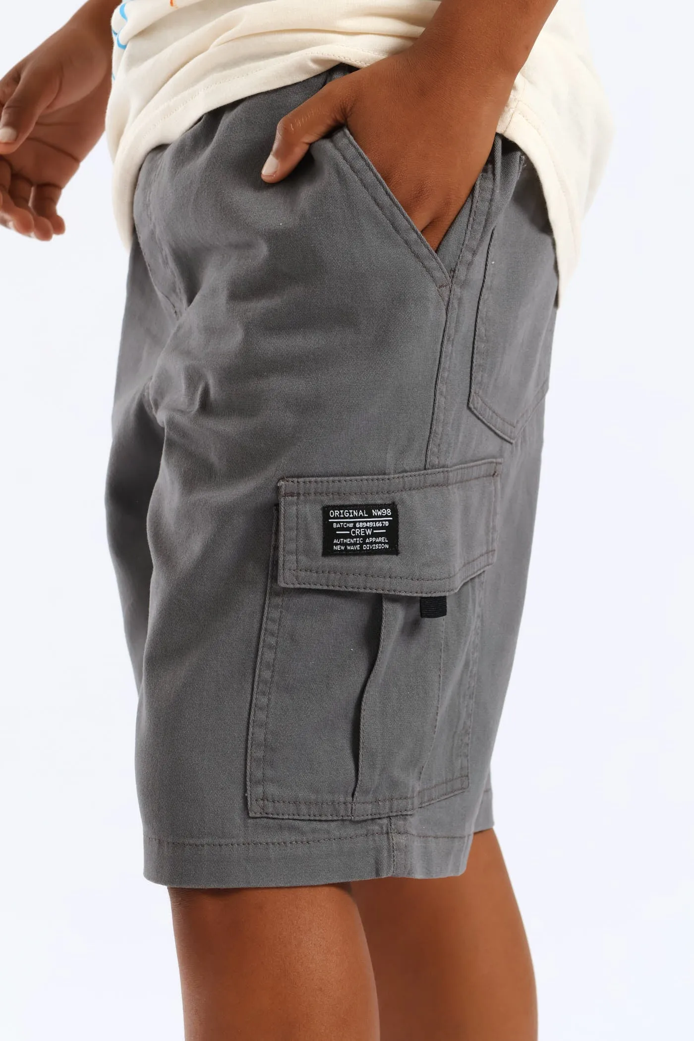 Boys Twill Cargo Short - Grey sold by Edgars product image thumbnail 2