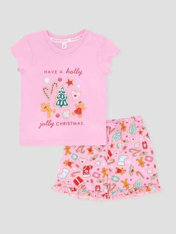 Pre-Girls Jolly Christmas Set - Pink sold by Edgars