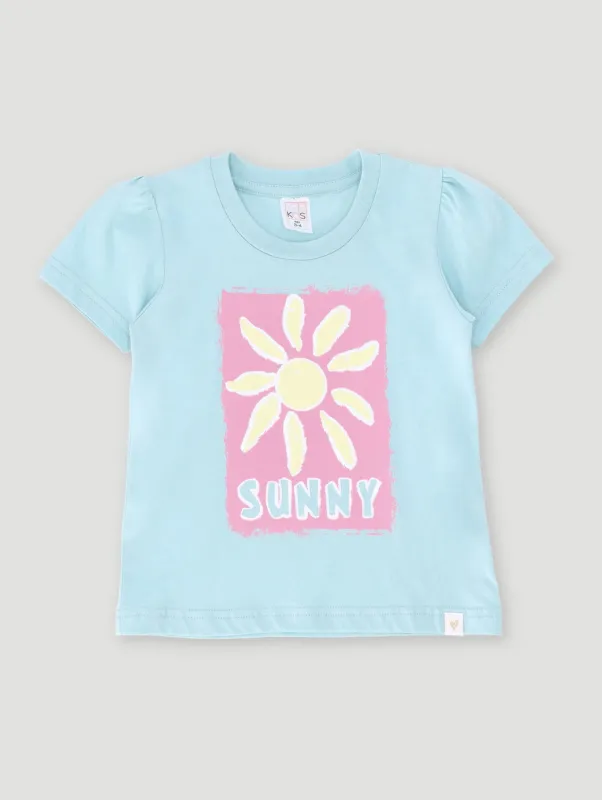 Pre-Girls Sunny Tee - Blue sold by Edgars