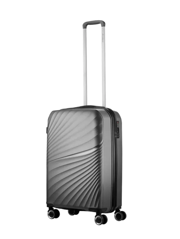 Quartz PP 4-Wheels Spinner Luggage - Silver sold by Edgars