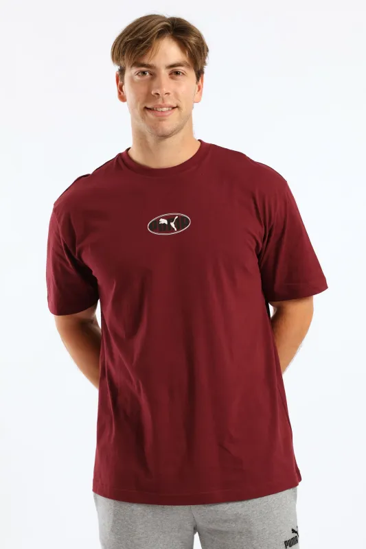 Esential Logo Lab Relaxed Execution Tee - Burgundy sold by Edgars