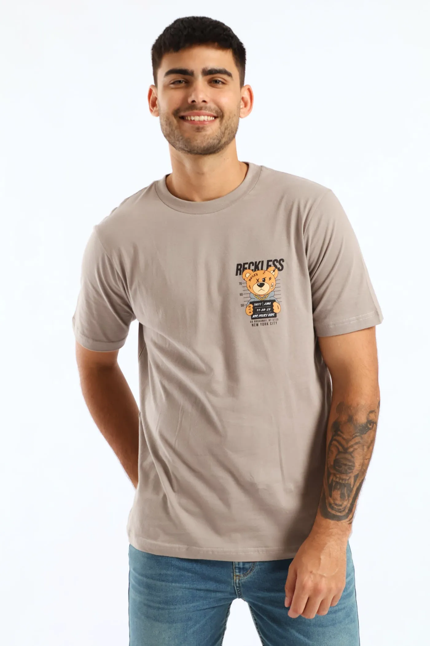 Crime Teddy Front & Back Tee - Grey sold by Edgars product image thumbnail 5