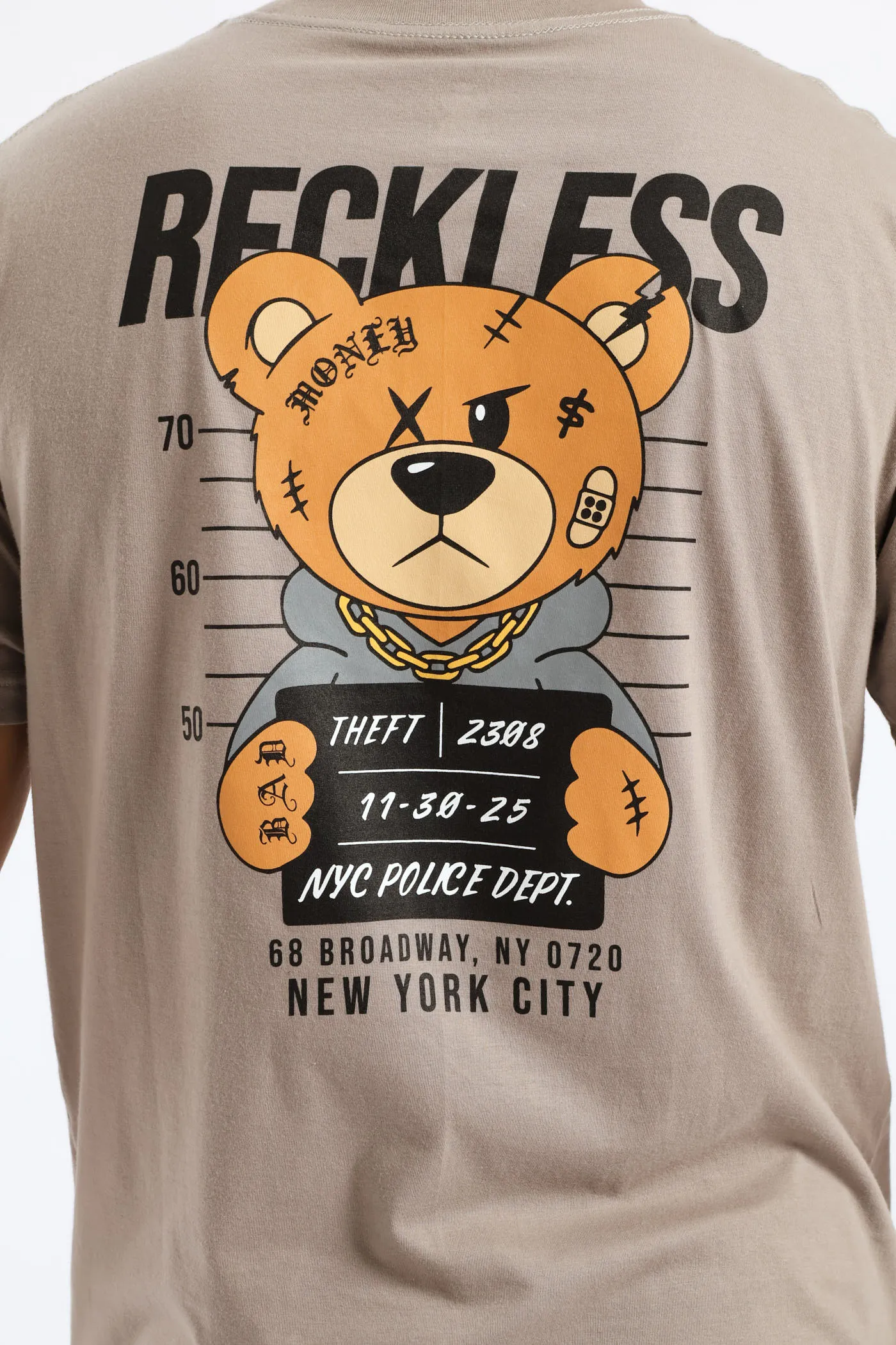 Crime Teddy Front & Back Tee - Grey sold by Edgars product image thumbnail 3