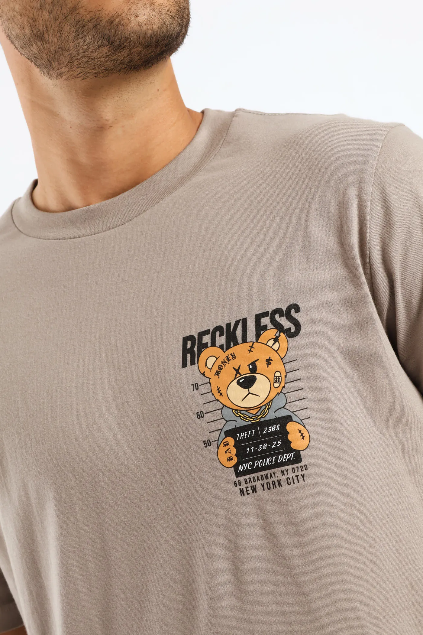 Crime Teddy Front & Back Tee - Grey sold by Edgars product image thumbnail 2