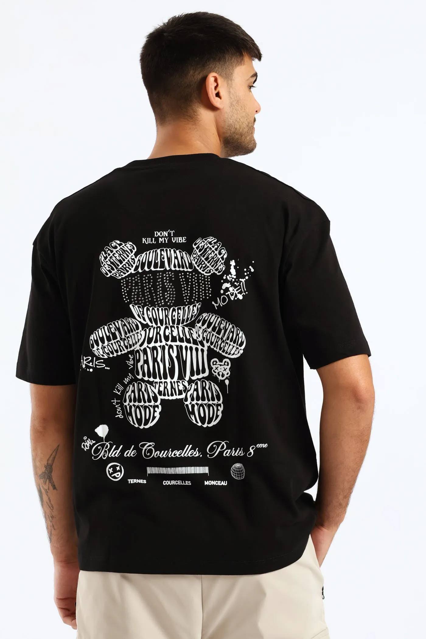 Teddy Bling Oversized Tee - Black sold by Edgars