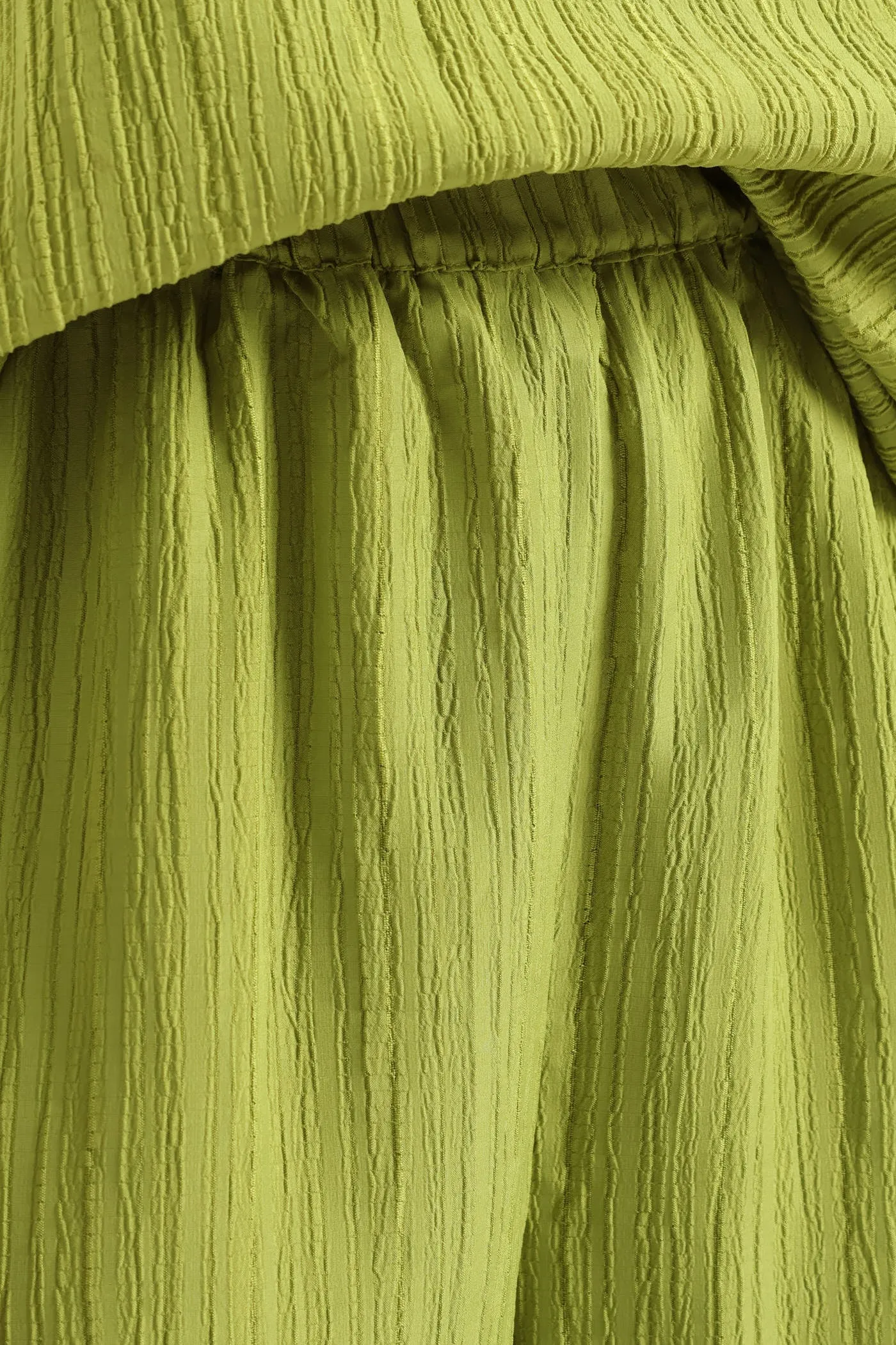 Pull On Textured Crinkle Culotte Pant - Chartreuse sold by Edgars product image thumbnail 5