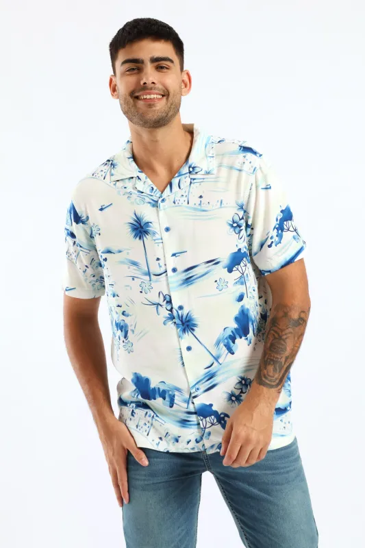 Resort Viscose Shirt - White sold by Edgars