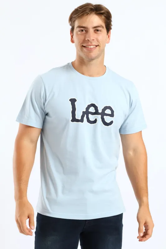 Large Logo Print Tee - Sky Blue sold by Edgars