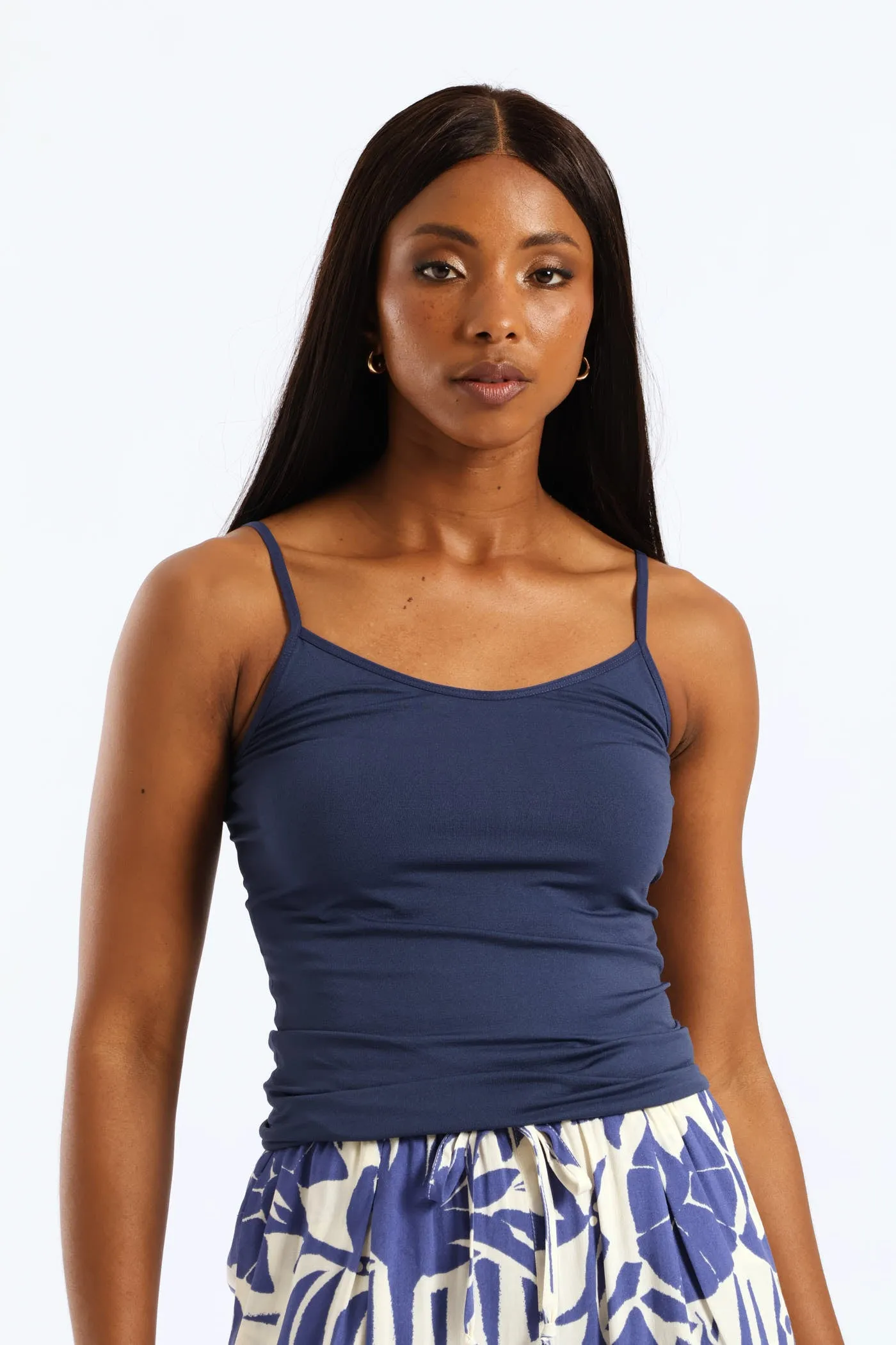 2 Pack Seamless Cami - Navy/Beige sold by Edgars