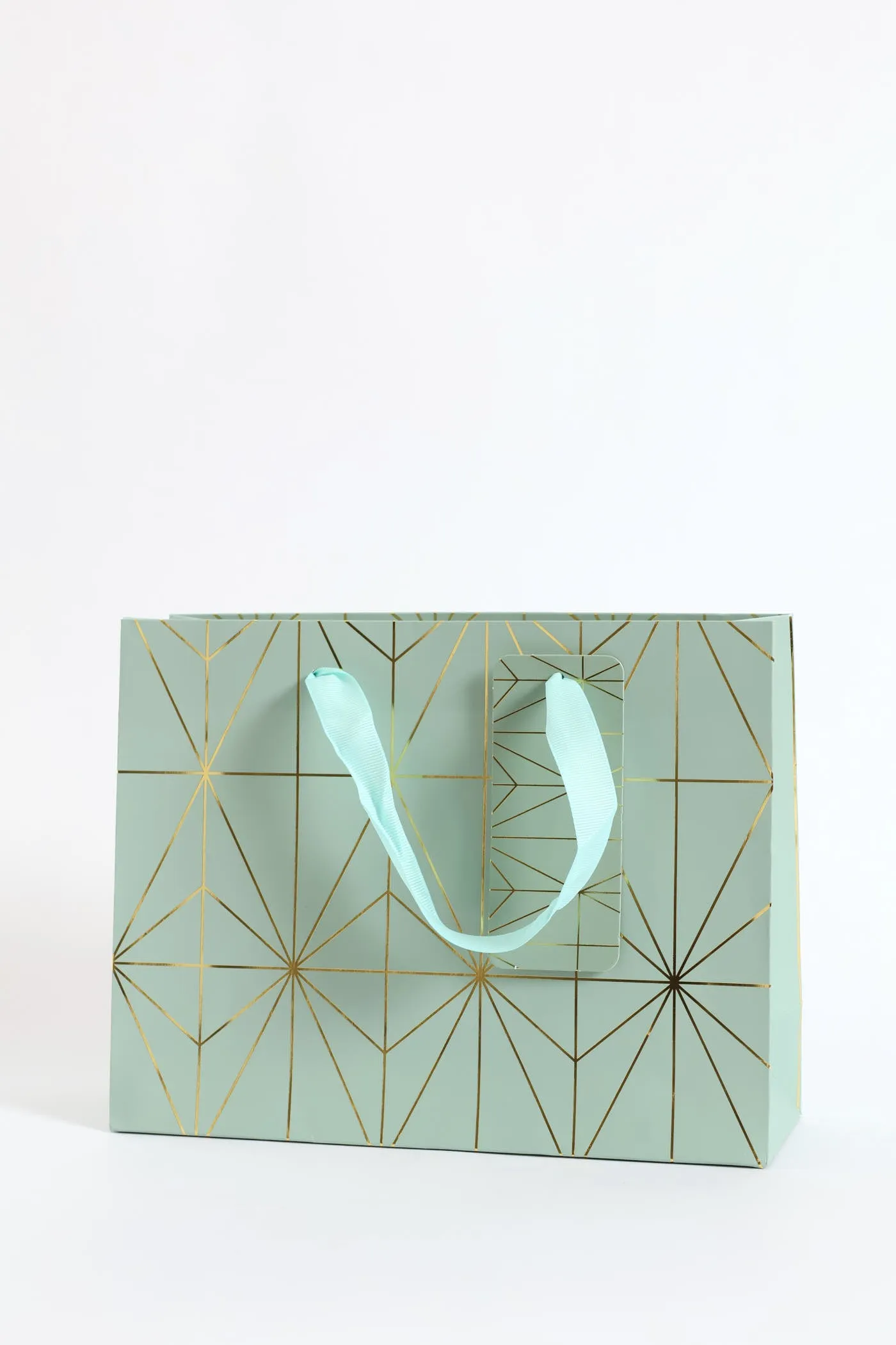 Diamond Foil Print Gift Bag - Sage sold by Edgars product image thumbnail 3