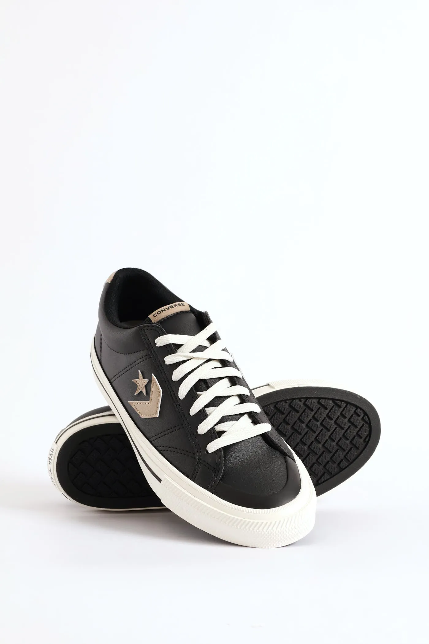 Sport Casual Faux Leather Sneaker - Black sold by Edgars