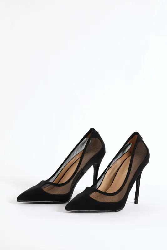 Lola 55 Mesh Court Stiletto Heel - Black sold by Edgars