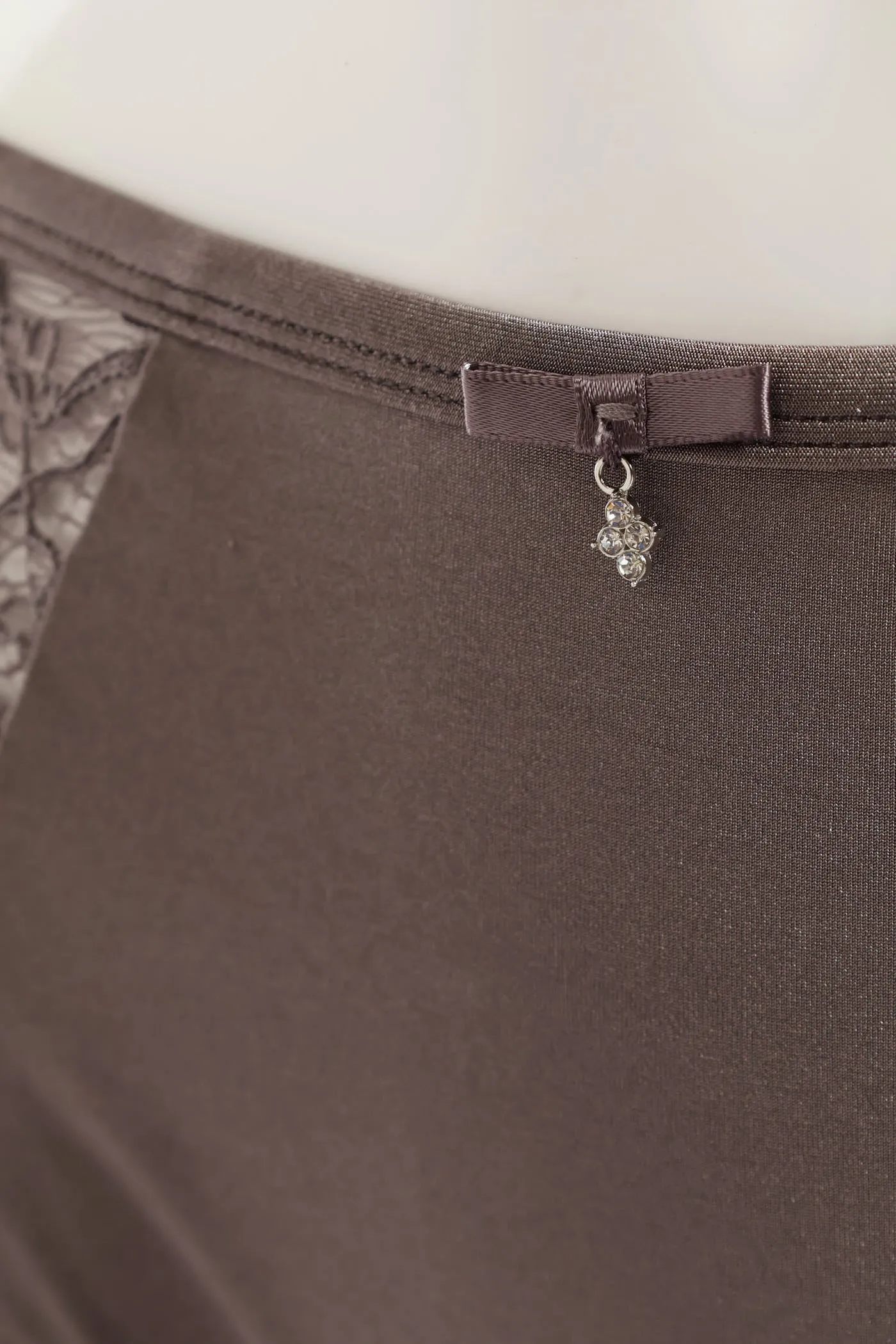 Bonded Microfibre & Lace Boyleg Panty - Grey sold by Edgars product image thumbnail 3