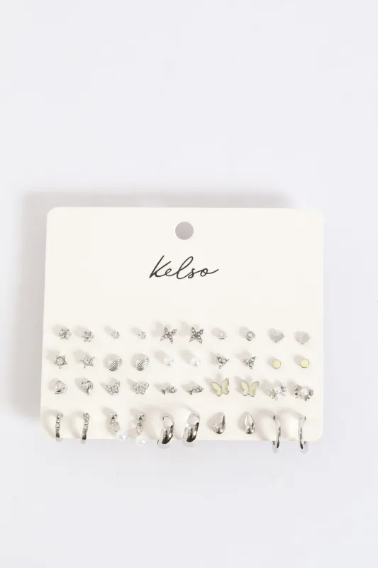 20 Pack Butterfly Hoops - Silver sold by Edgars