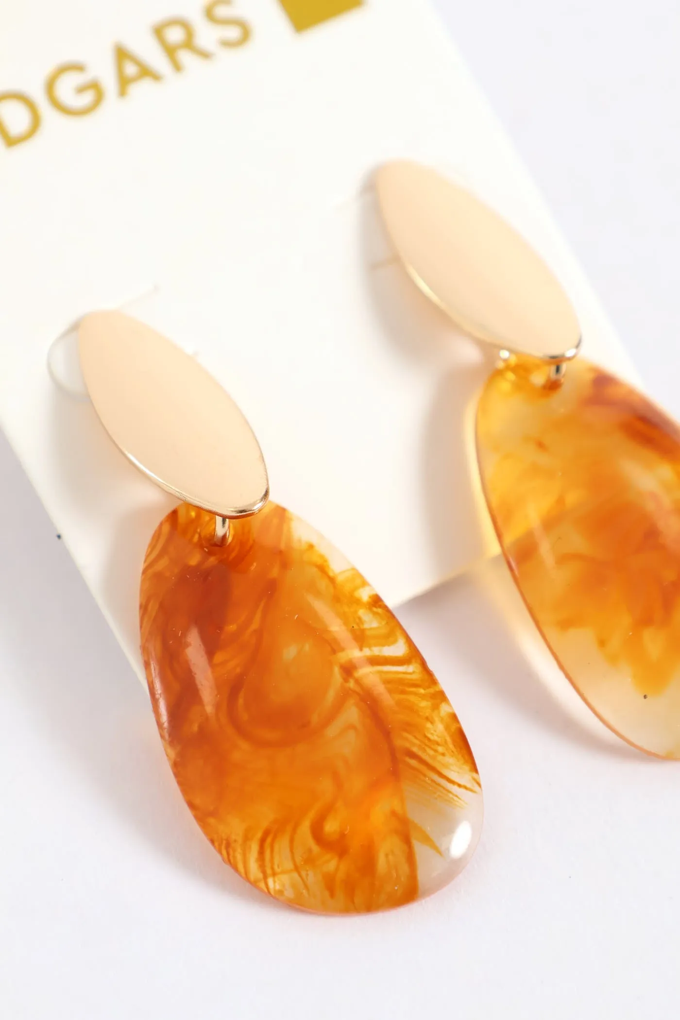 Resin Drop Earring - Gold sold by Edgars product image thumbnail 3