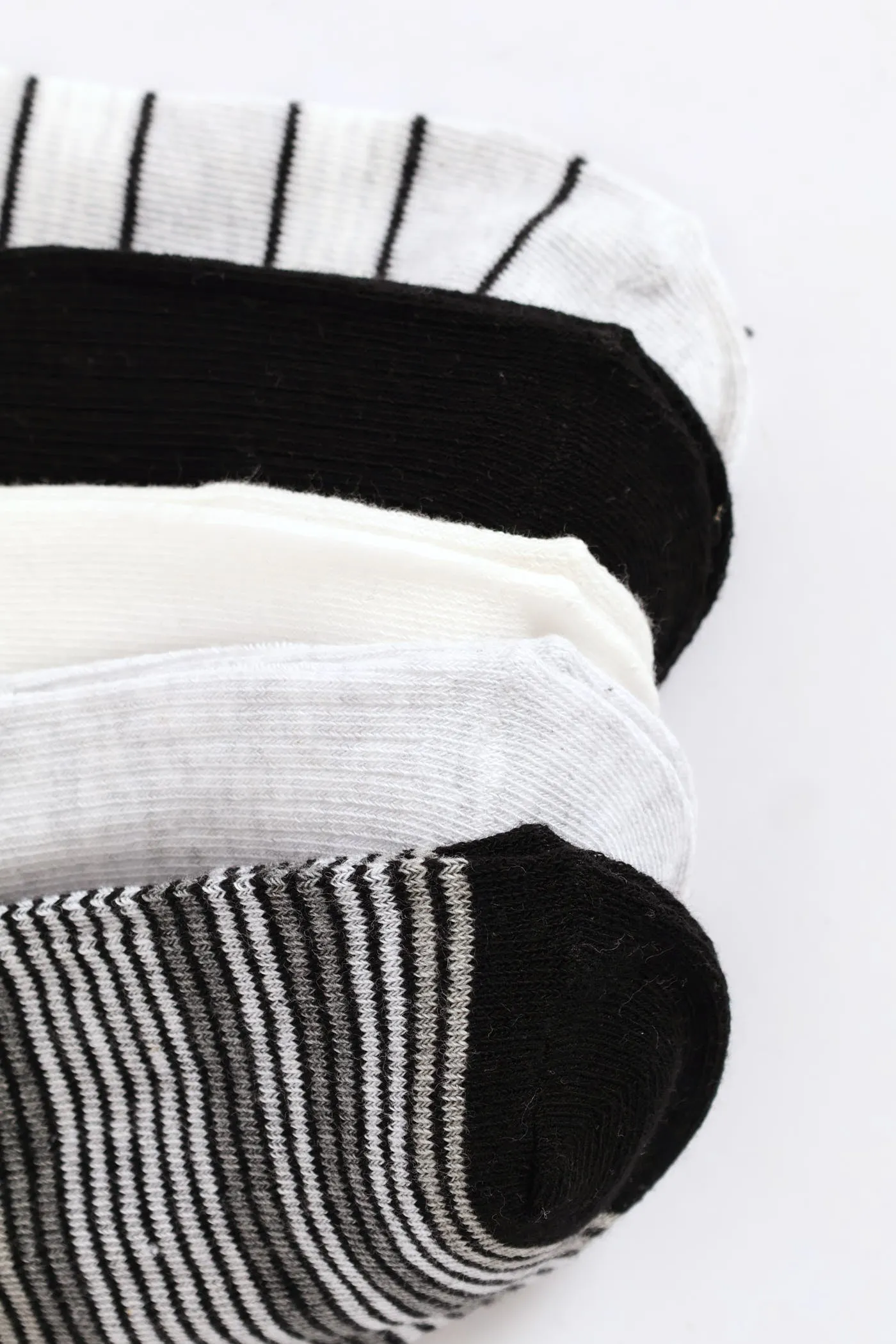 5 Pack Mono Stripes Low Cut Fashion Socks - Black/Grey sold by Edgars product image thumbnail 3