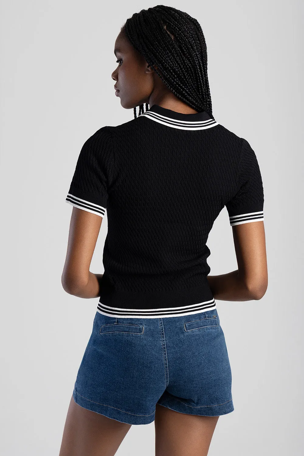 Knit Logo Polo Shirt - Black sold by Edgars product image thumbnail 3