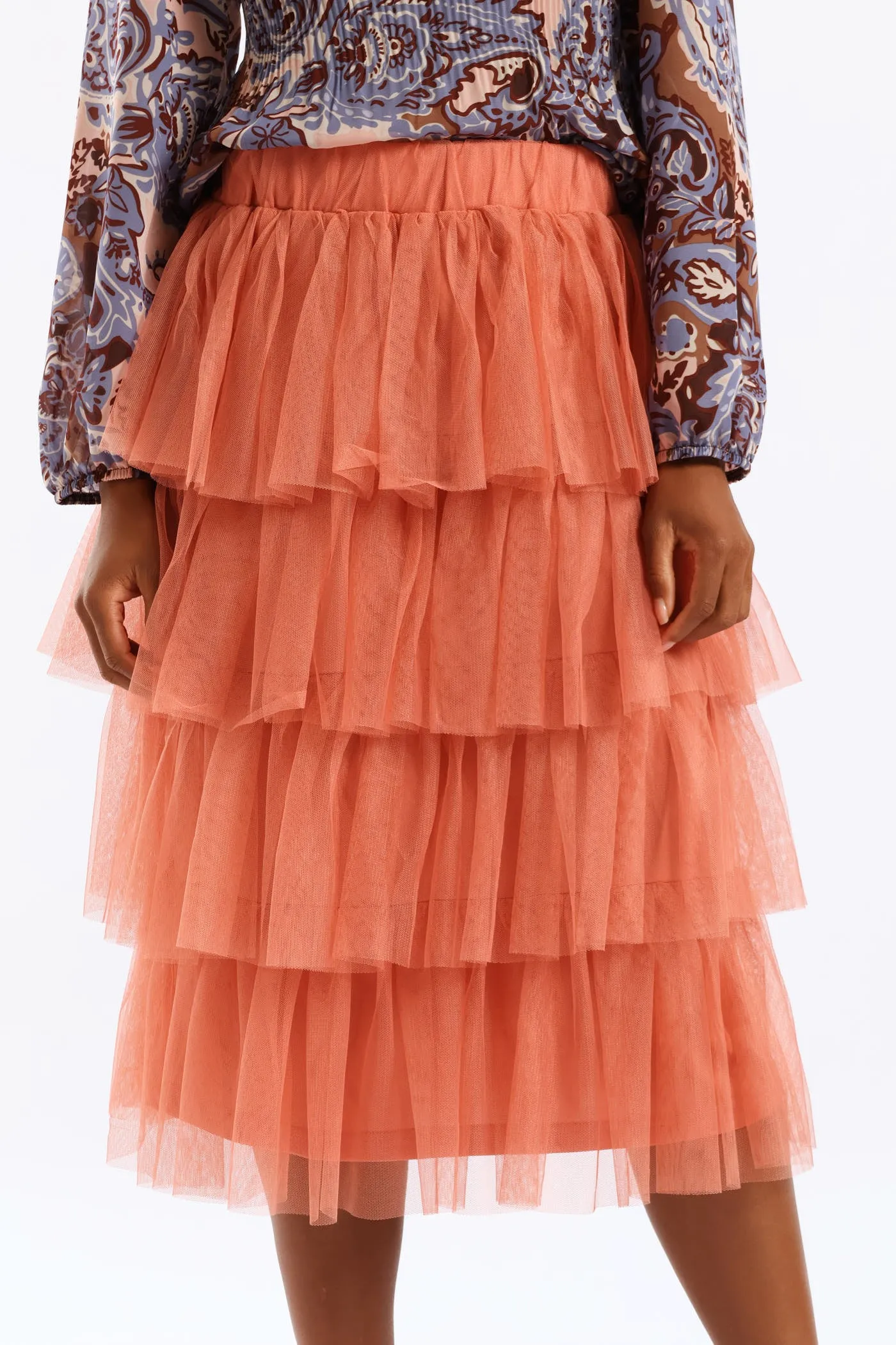 Rara Tiered Midi Skirt - Blush sold by Edgars product image thumbnail 2