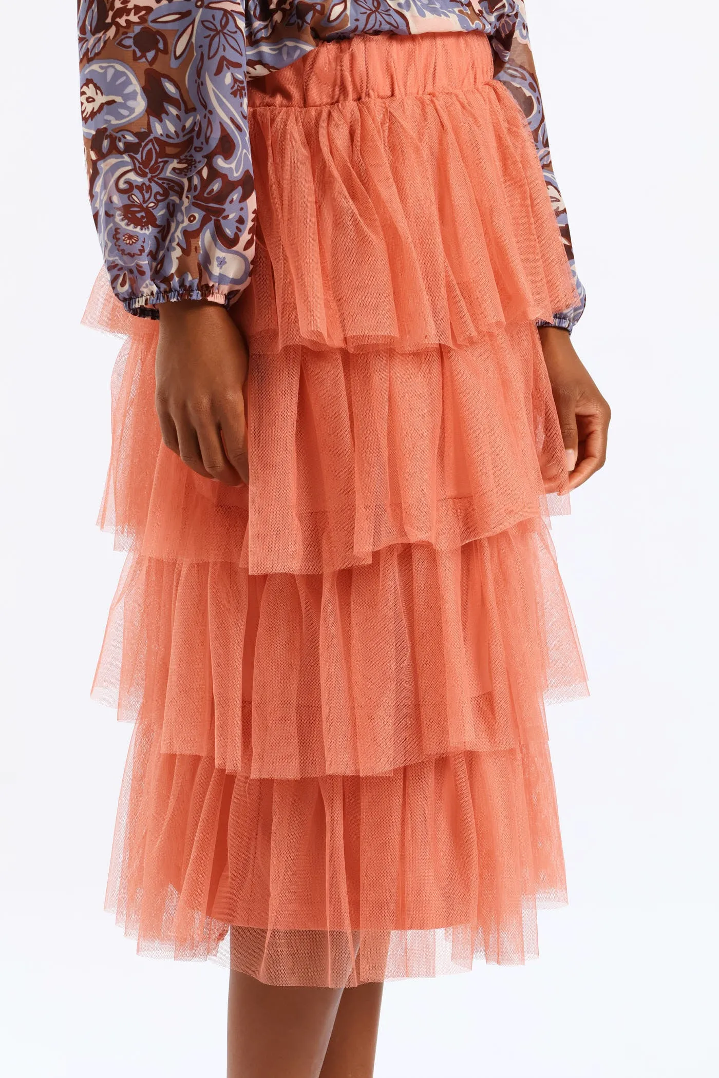 Rara Tiered Midi Skirt - Blush sold by Edgars product image thumbnail 5