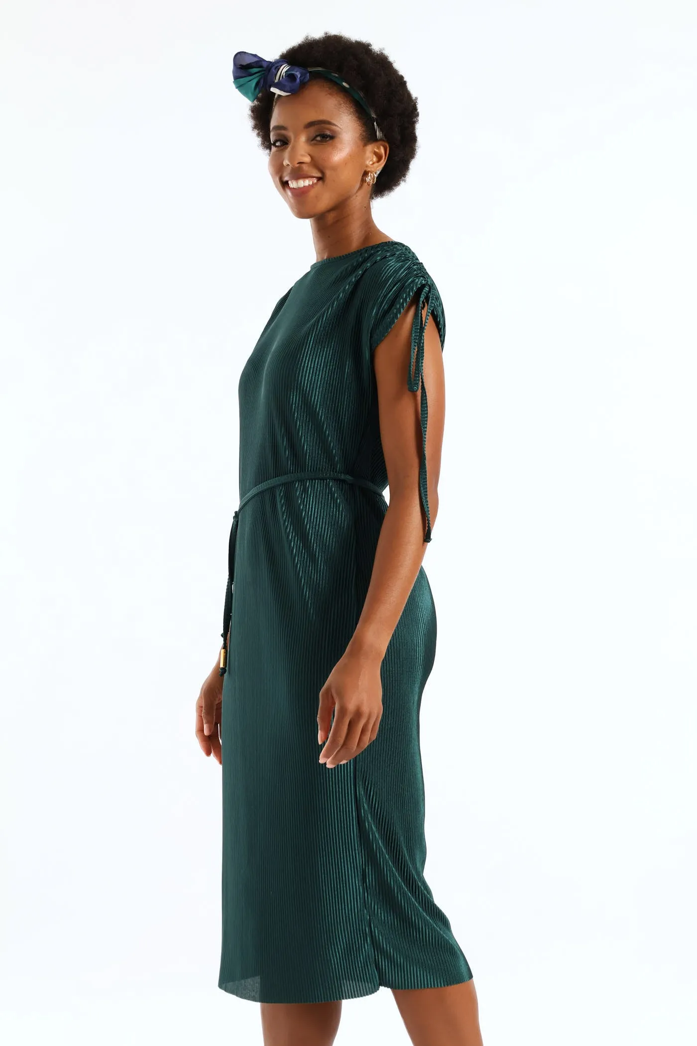 Plisse Midi Dress - Emerald sold by Edgars product image thumbnail 3