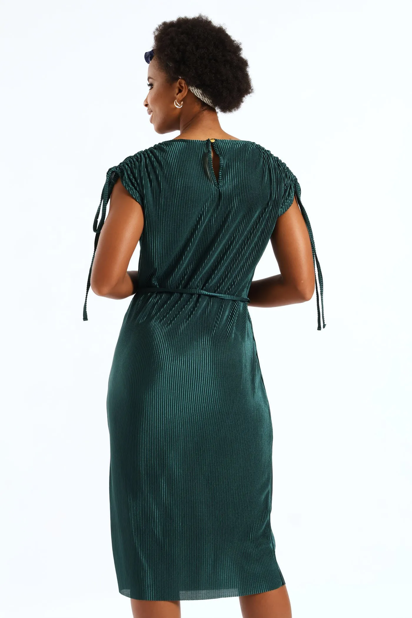 Plisse Midi Dress - Emerald sold by Edgars product image thumbnail 4