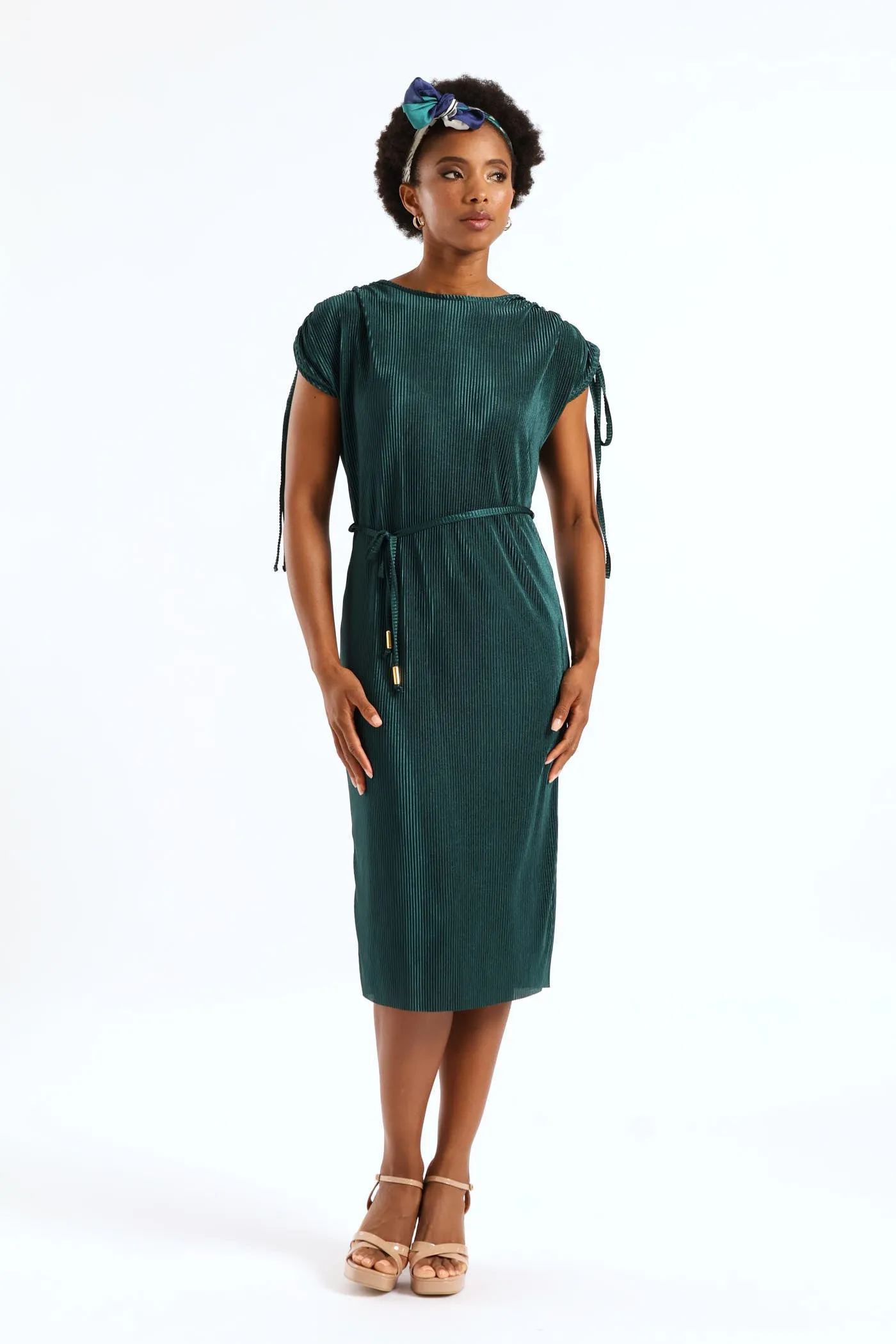 Plisse Midi Dress - Emerald sold by Edgars product image thumbnail 5