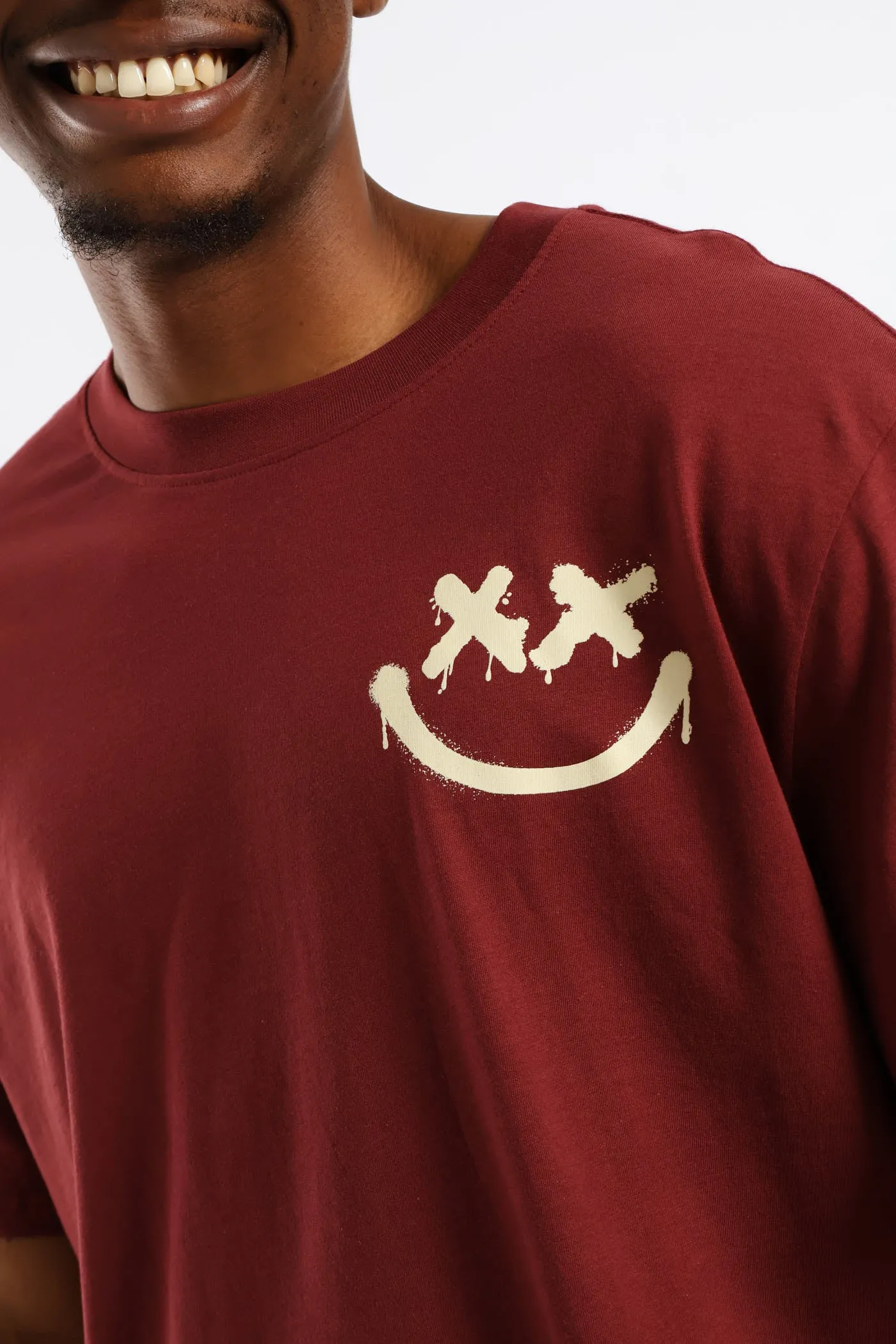 Front & Back Print T-Shirt - Burgundy sold by Edgars product image thumbnail 2