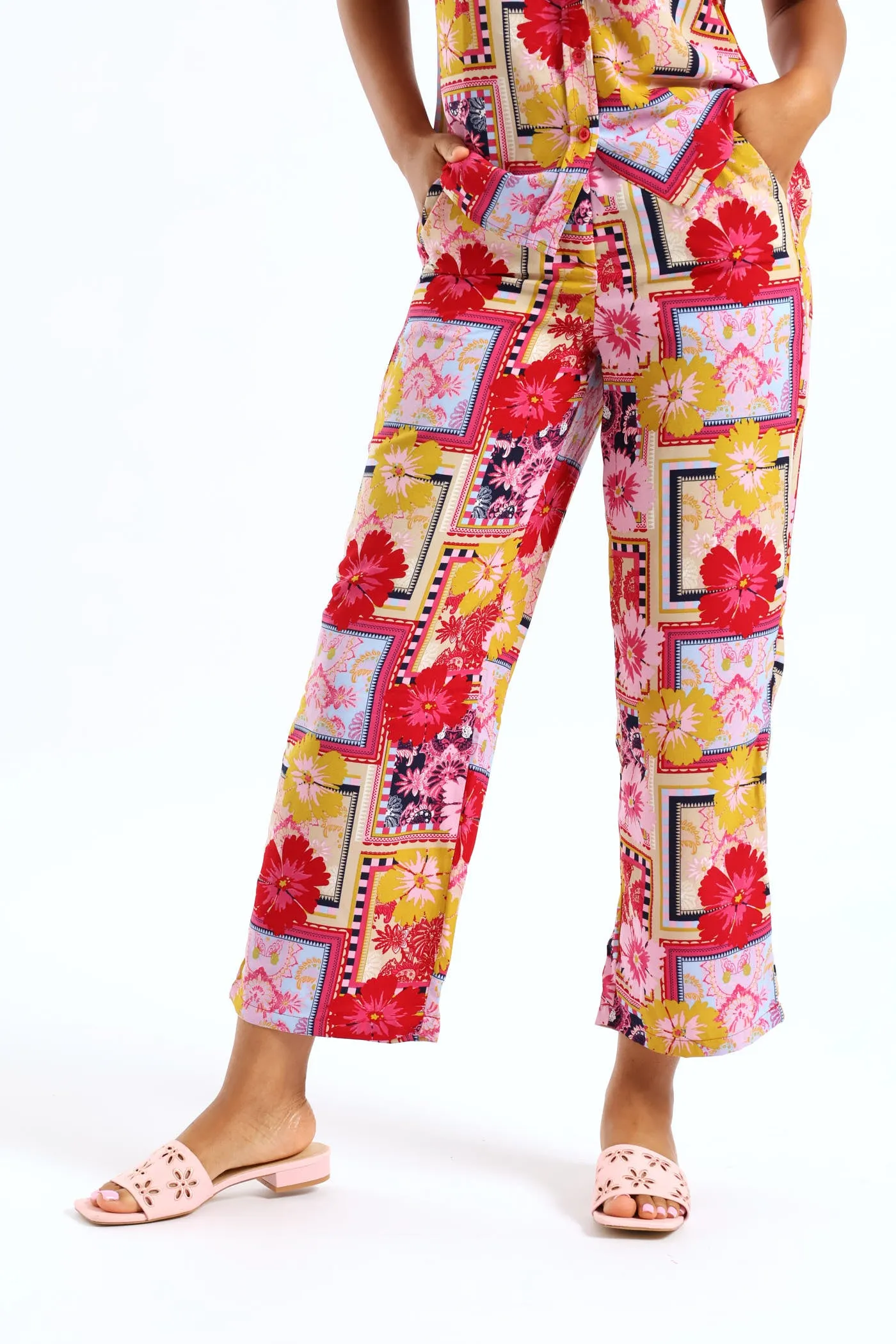 Zip Front Print Straight Leg Pants - Multi sold by Edgars product image thumbnail 2