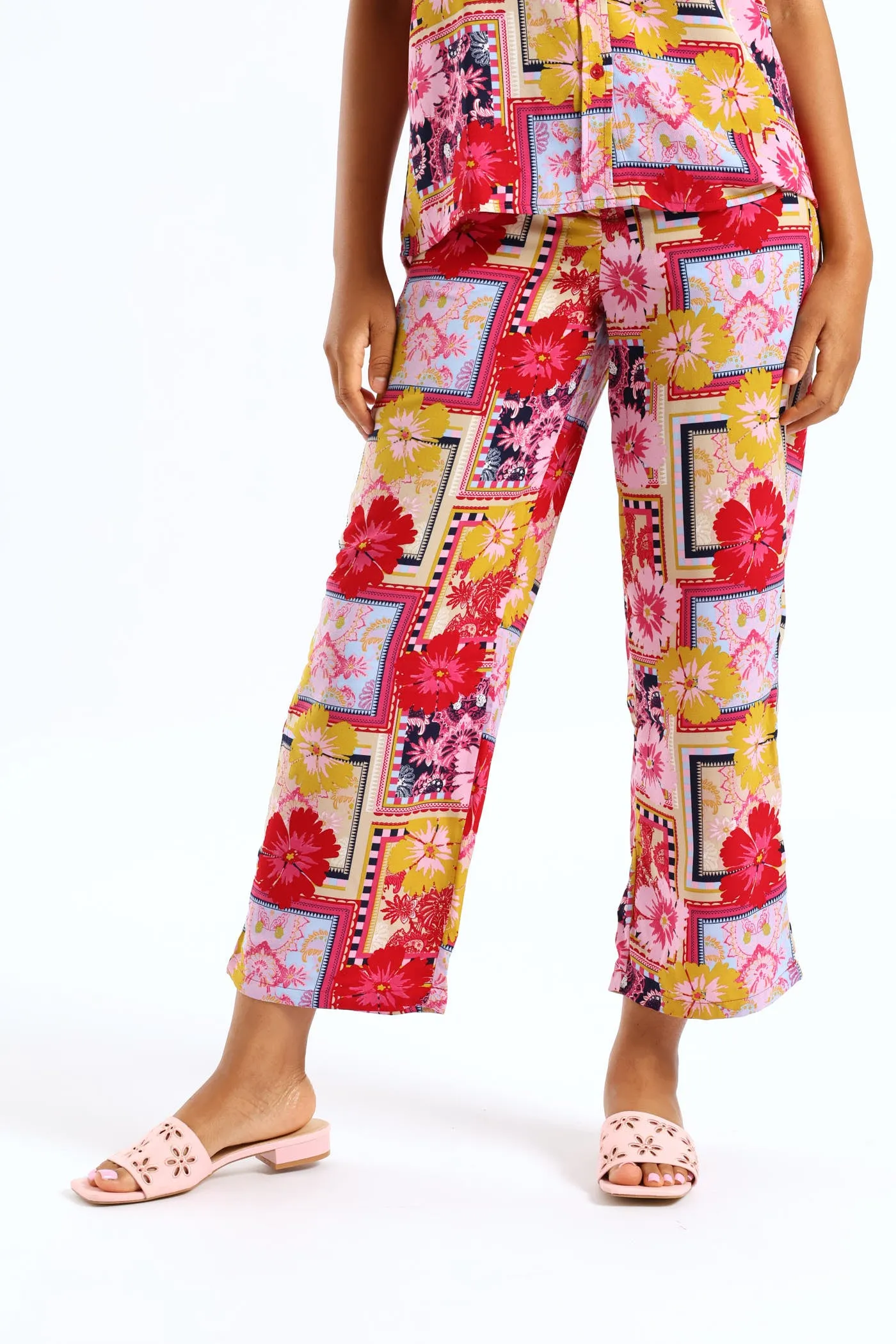 Zip Front Print Straight Leg Pants - Multi sold by Edgars product image thumbnail 3