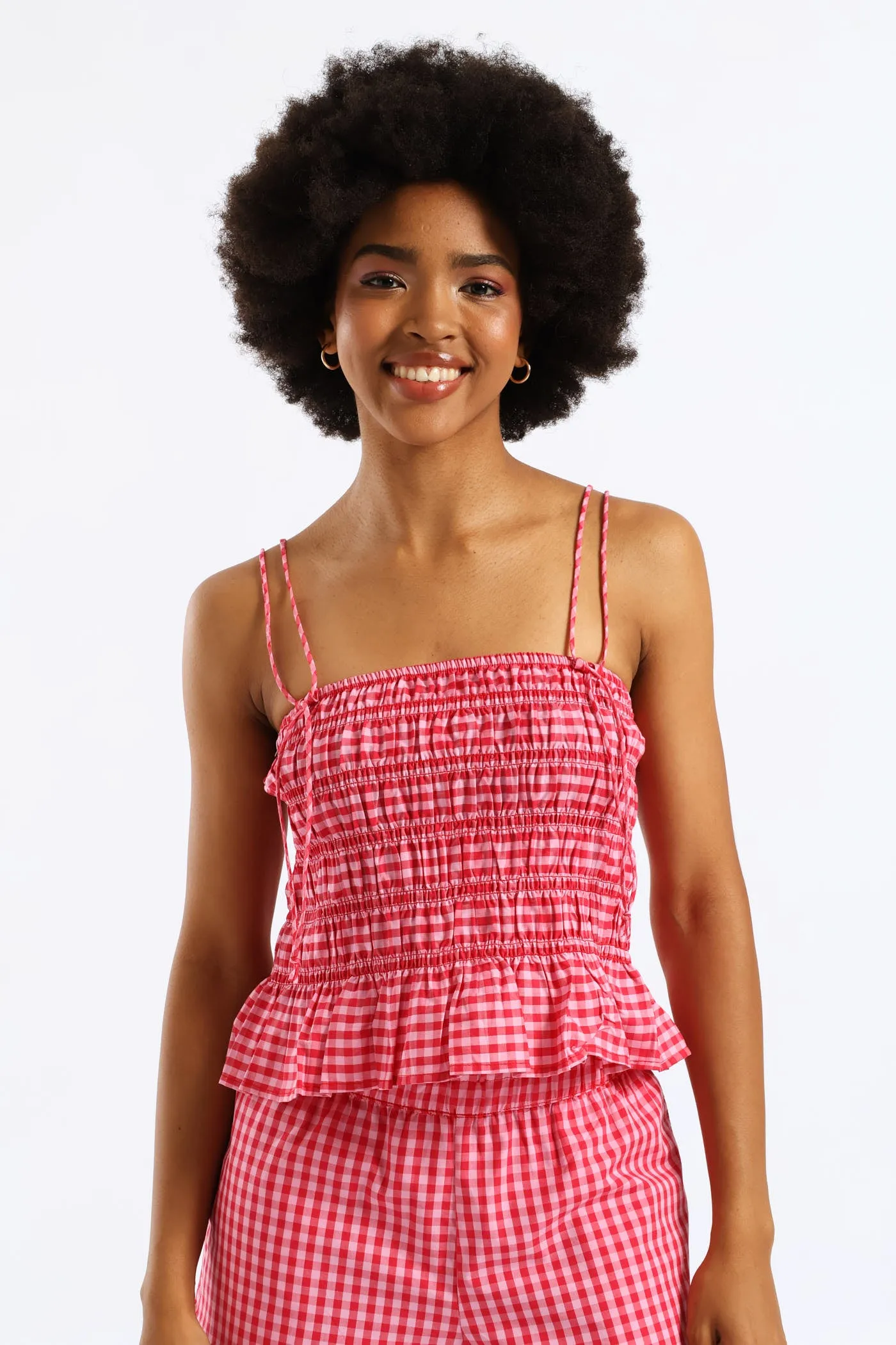 Strappy Gingham Smock Top - Pink sold by Edgars product image thumbnail 2
