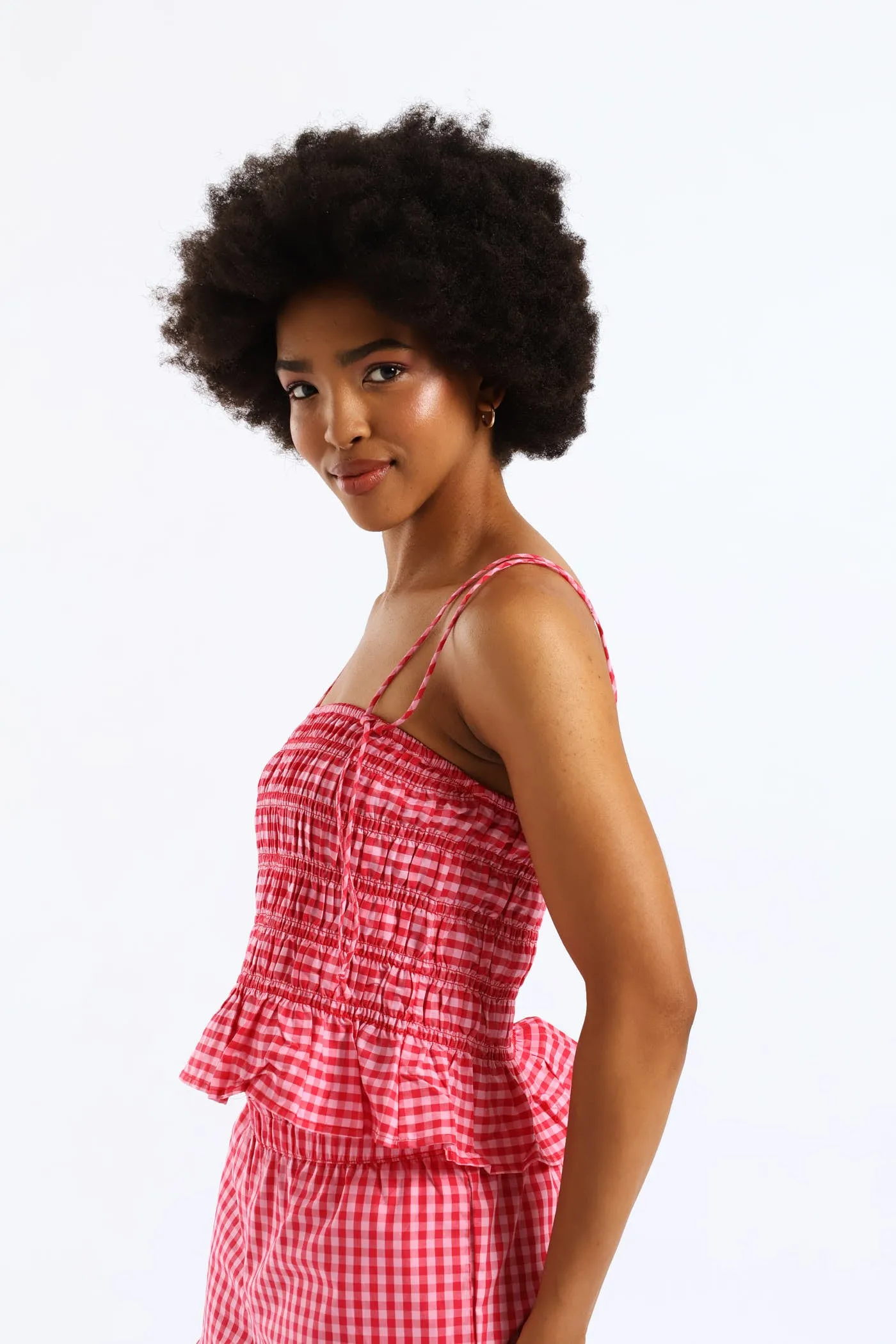Strappy Gingham Smock Top - Pink sold by Edgars product image thumbnail 3