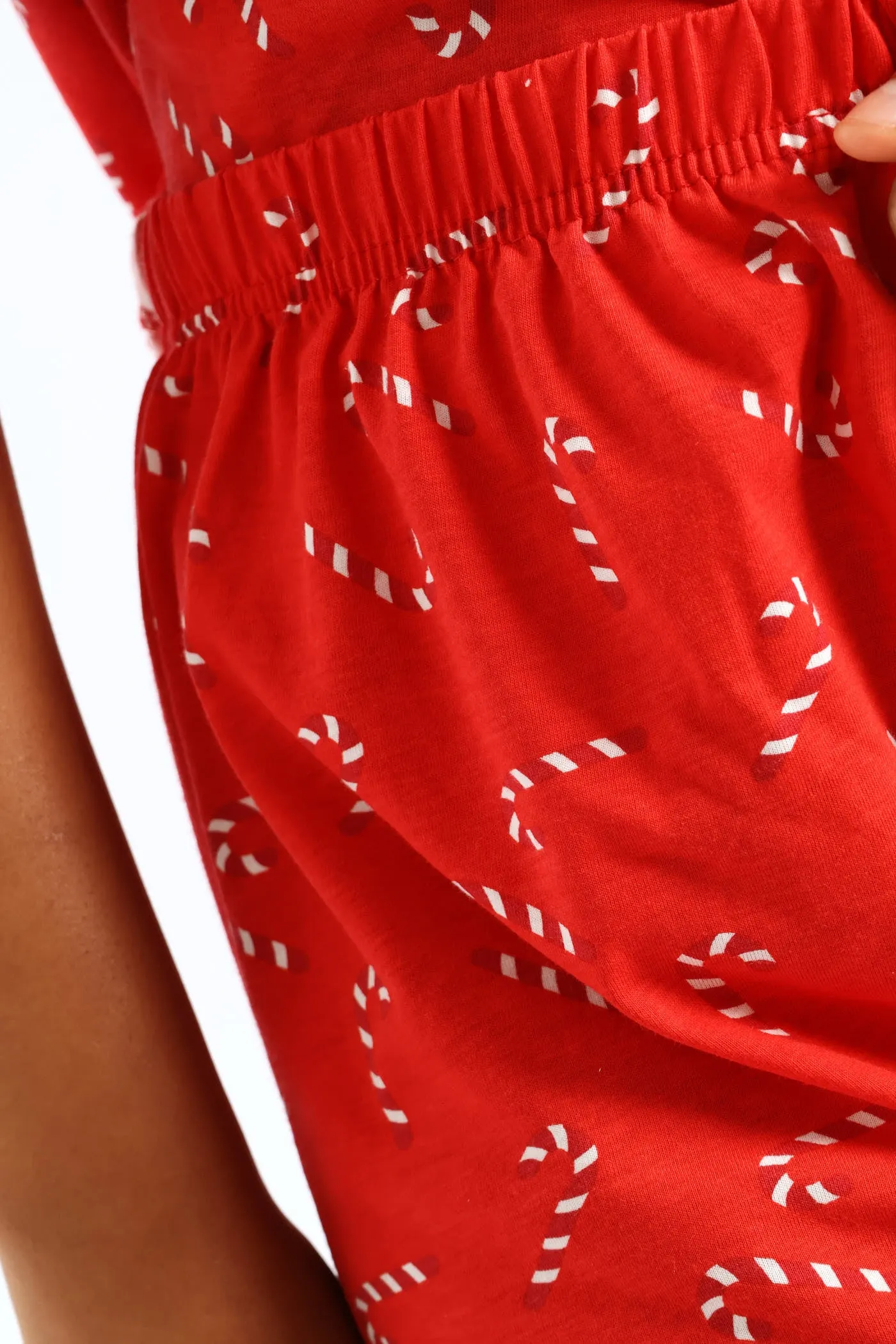 Button Through Xmas Knit Short Set - White/Red sold by Edgars product image thumbnail 5