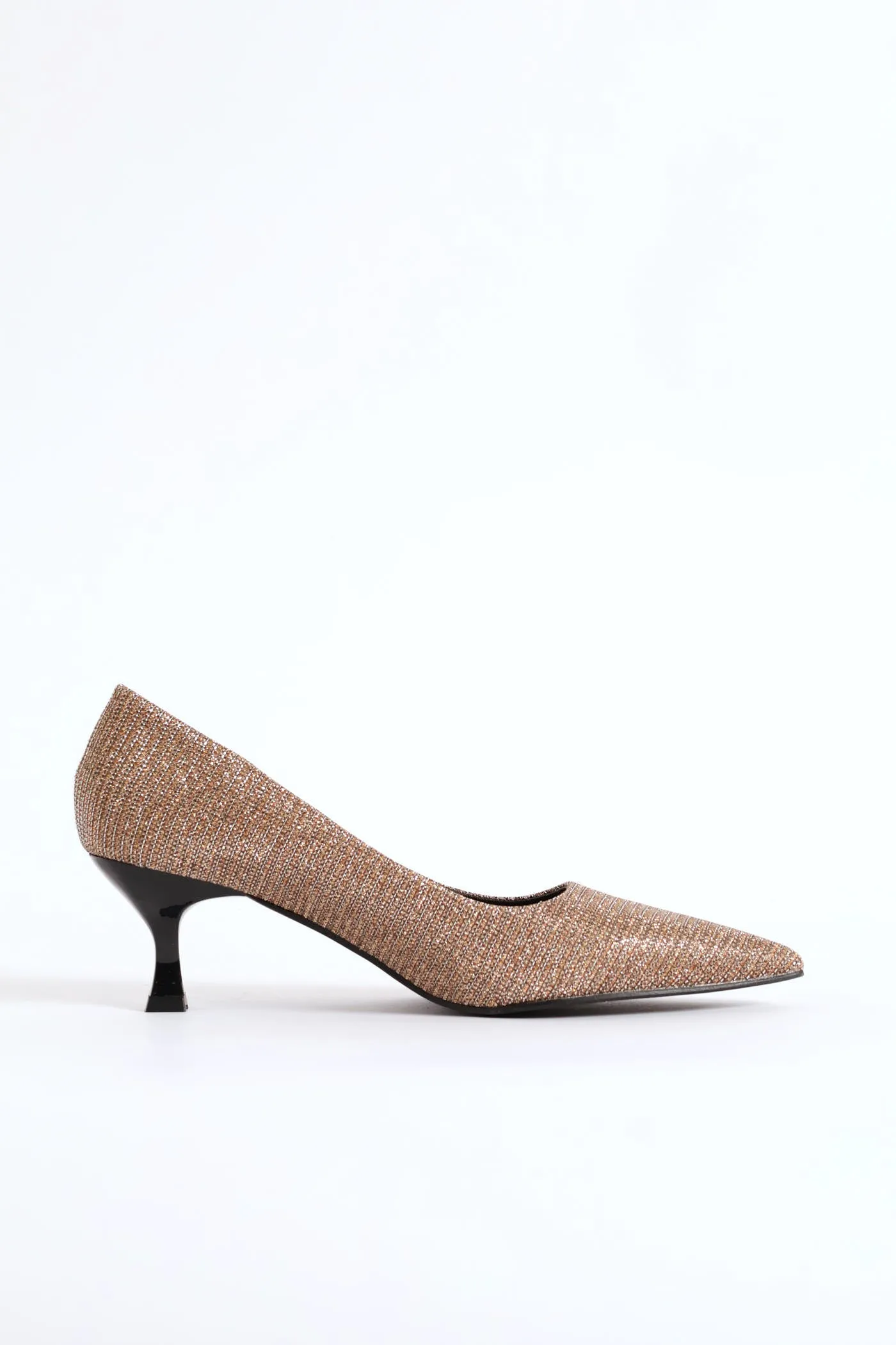 Lurex Kitten Court Heel - Gold sold by Edgars product image thumbnail 5