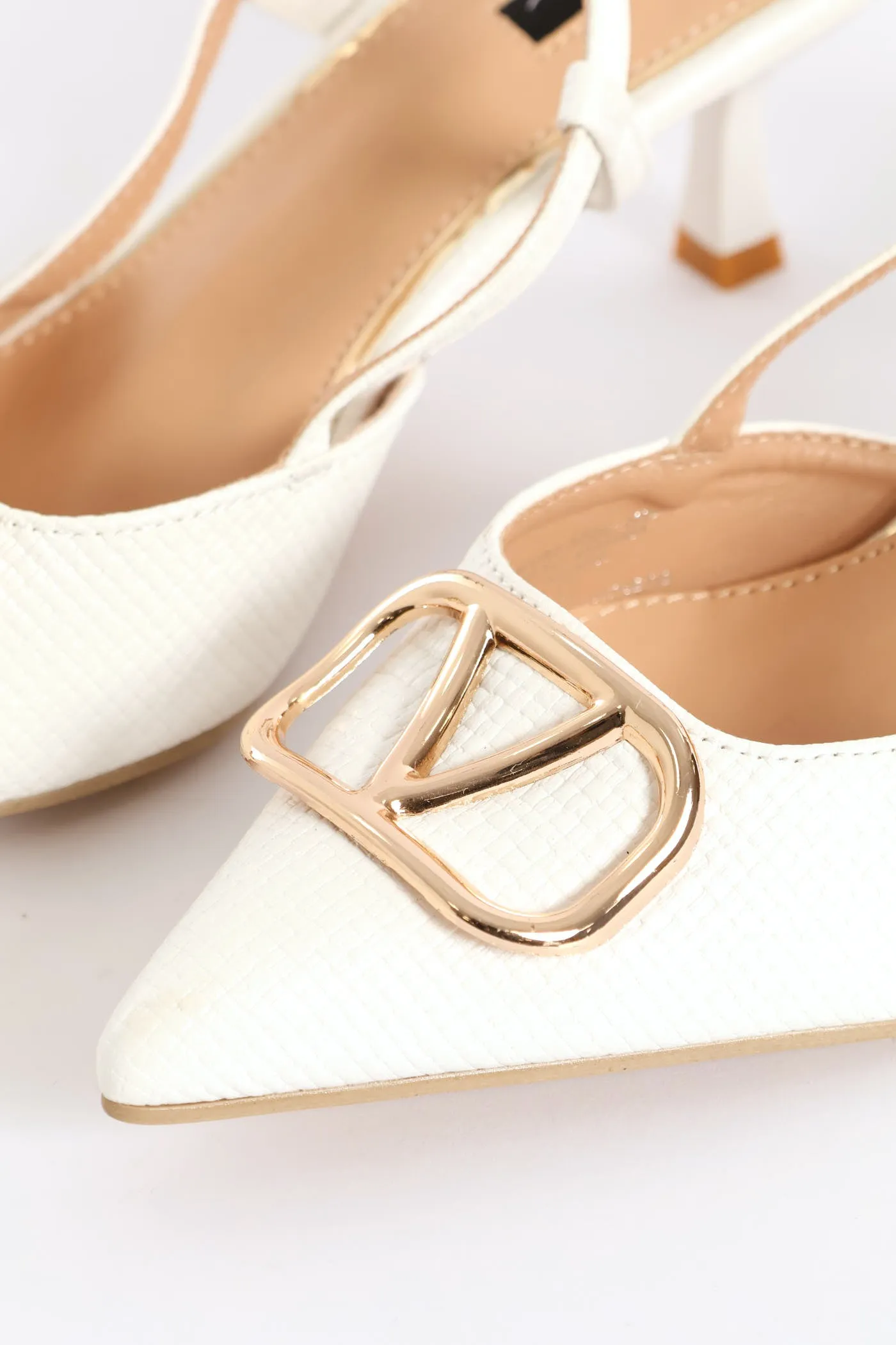 Monogram Weave Square Vamp Slingback Heel - White sold by Edgars product image thumbnail 2