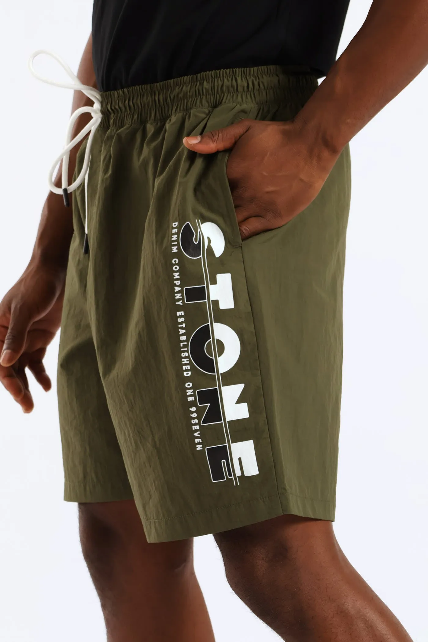 Side Print Swim Short - Olive sold by Edgars product image thumbnail 2