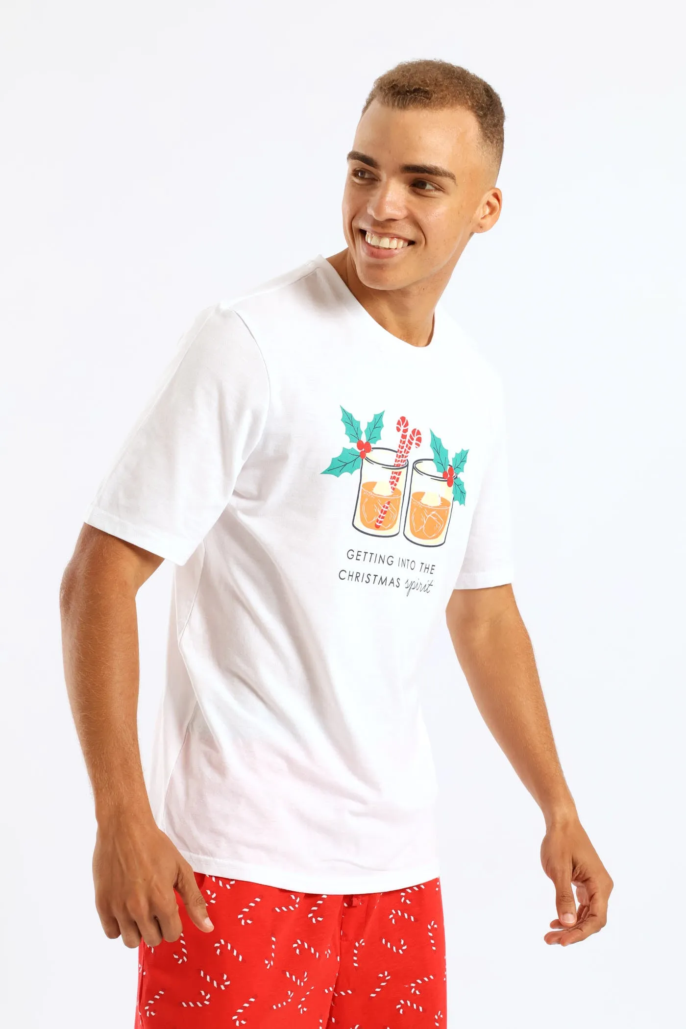 Christmas Print Knit Tee - White sold by Edgars product image thumbnail 3