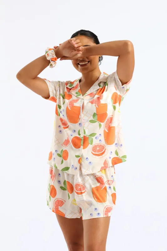 Button Through Woven Viscose Stripe Short Set - Multi sold by Edgars