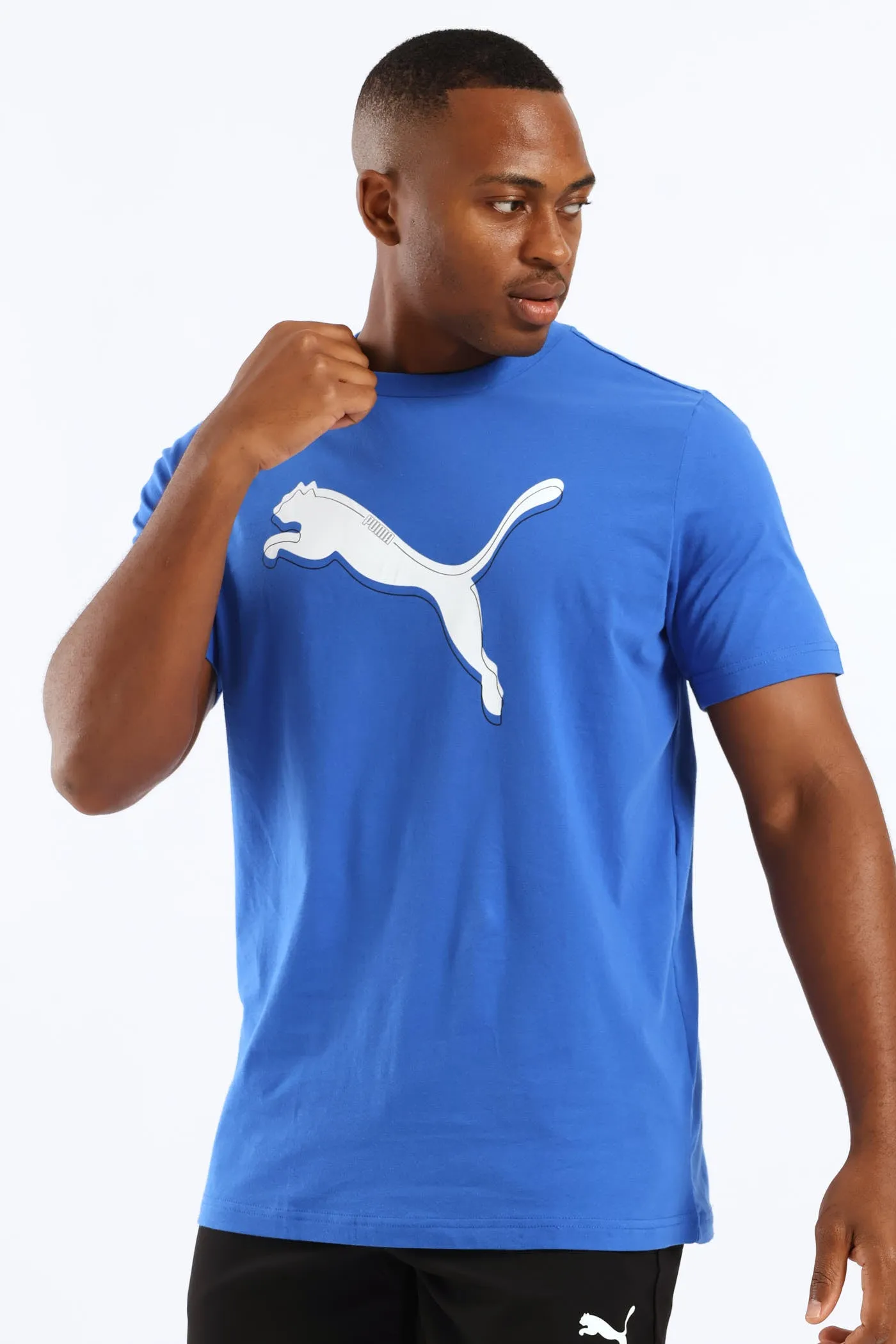 Graphic Cat Logo Tee - Blue sold by Edgars