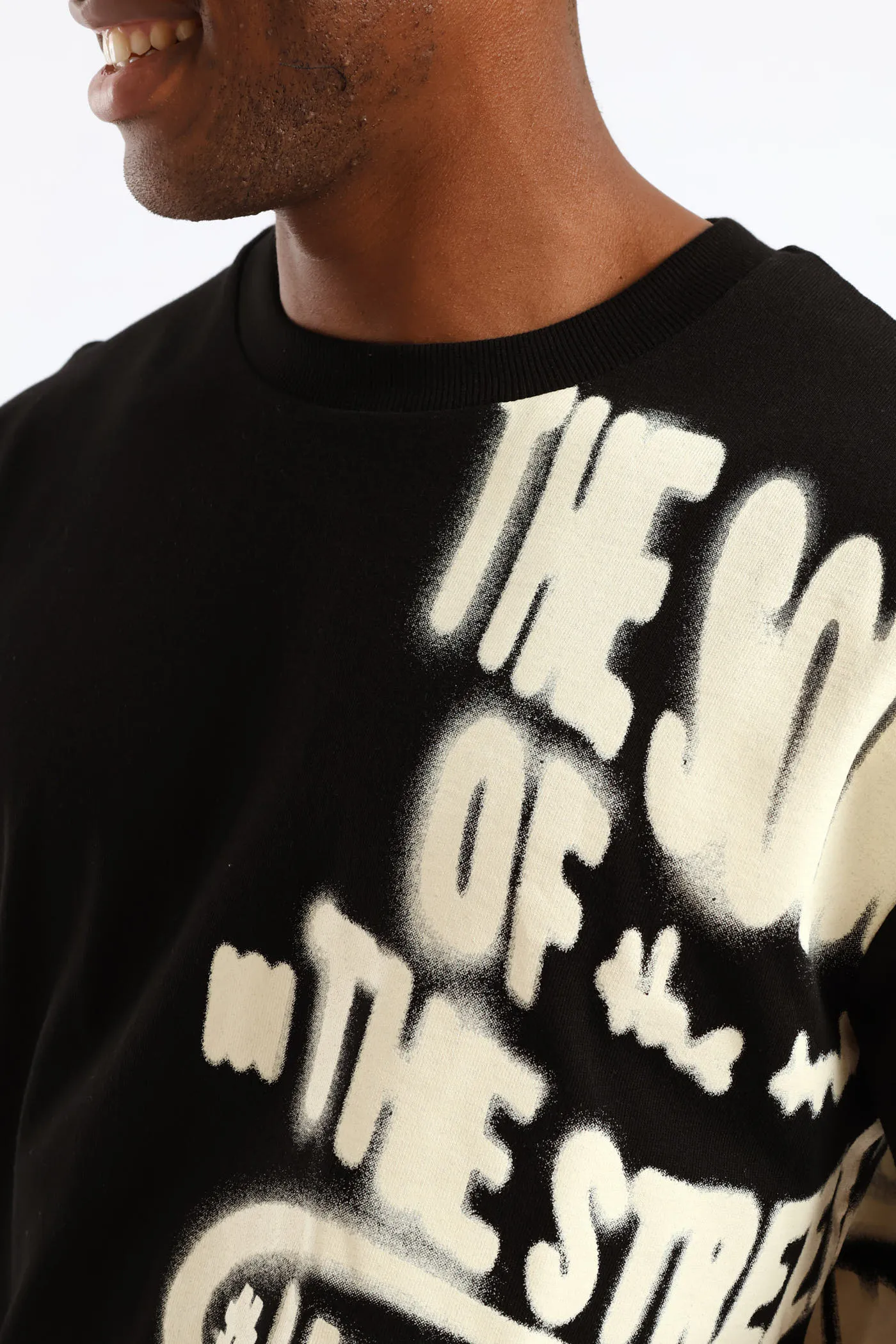 Side Print Oversized Tee - Black sold by Edgars product image thumbnail 5