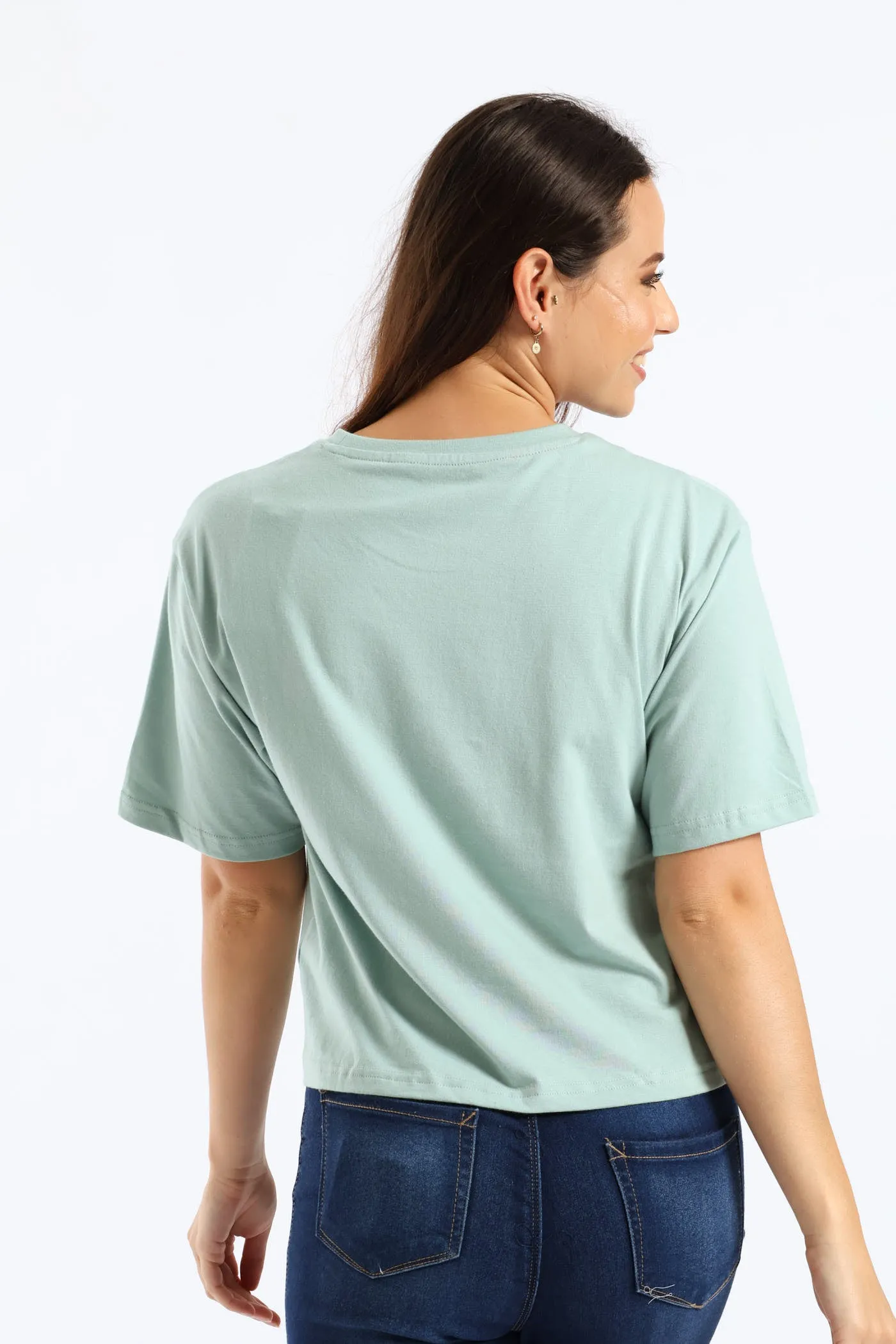 Cropped No. 1 Logo Relaxed Tee - Green sold by Edgars product image thumbnail 4