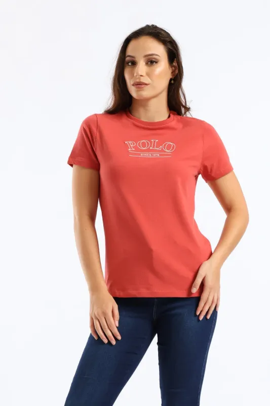 Danica Embroidered T-Shirt - Burnt Orange sold by Edgars