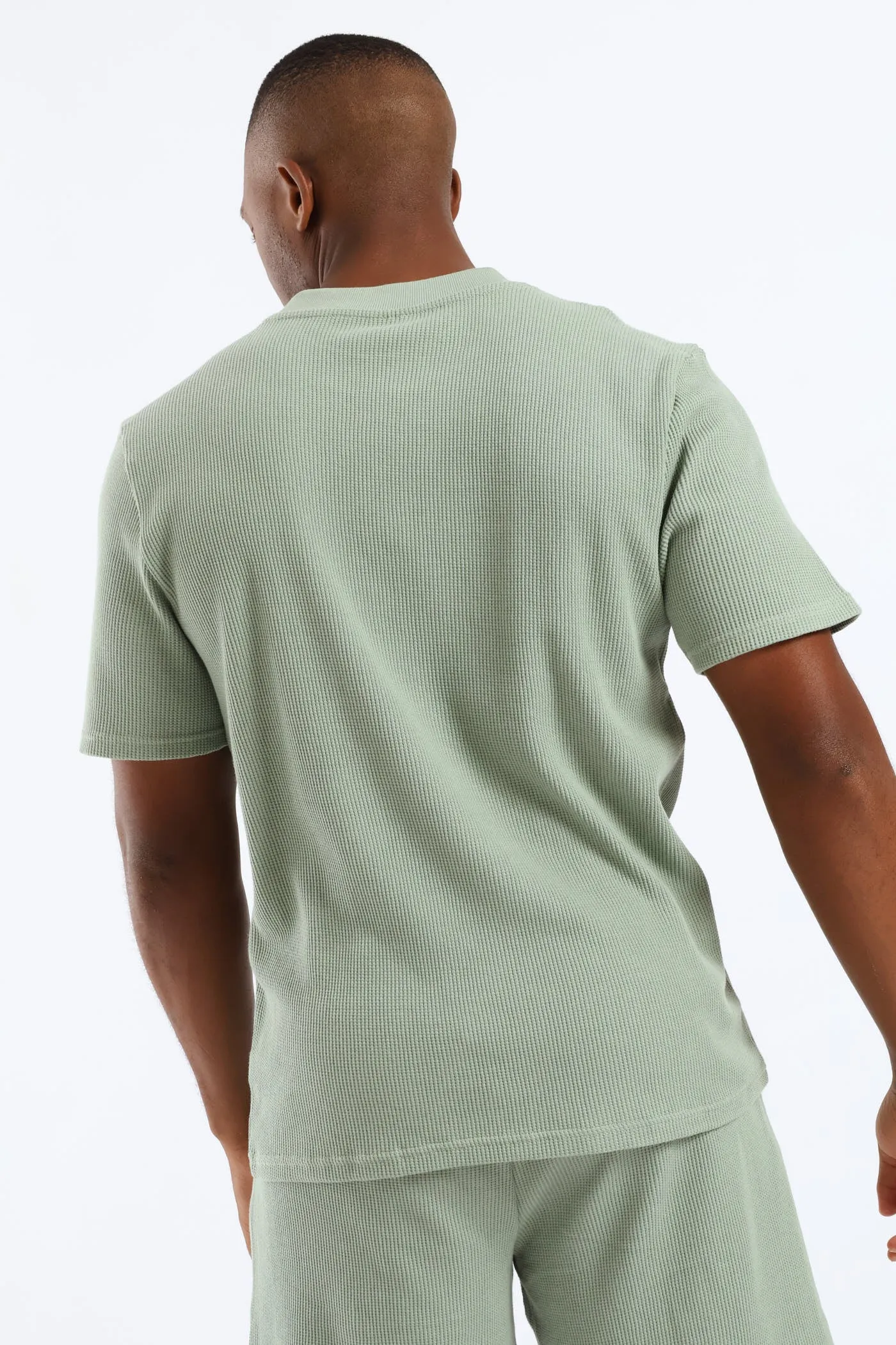 Caleb Waffle T-Shirt - Sage sold by Edgars product image thumbnail 5